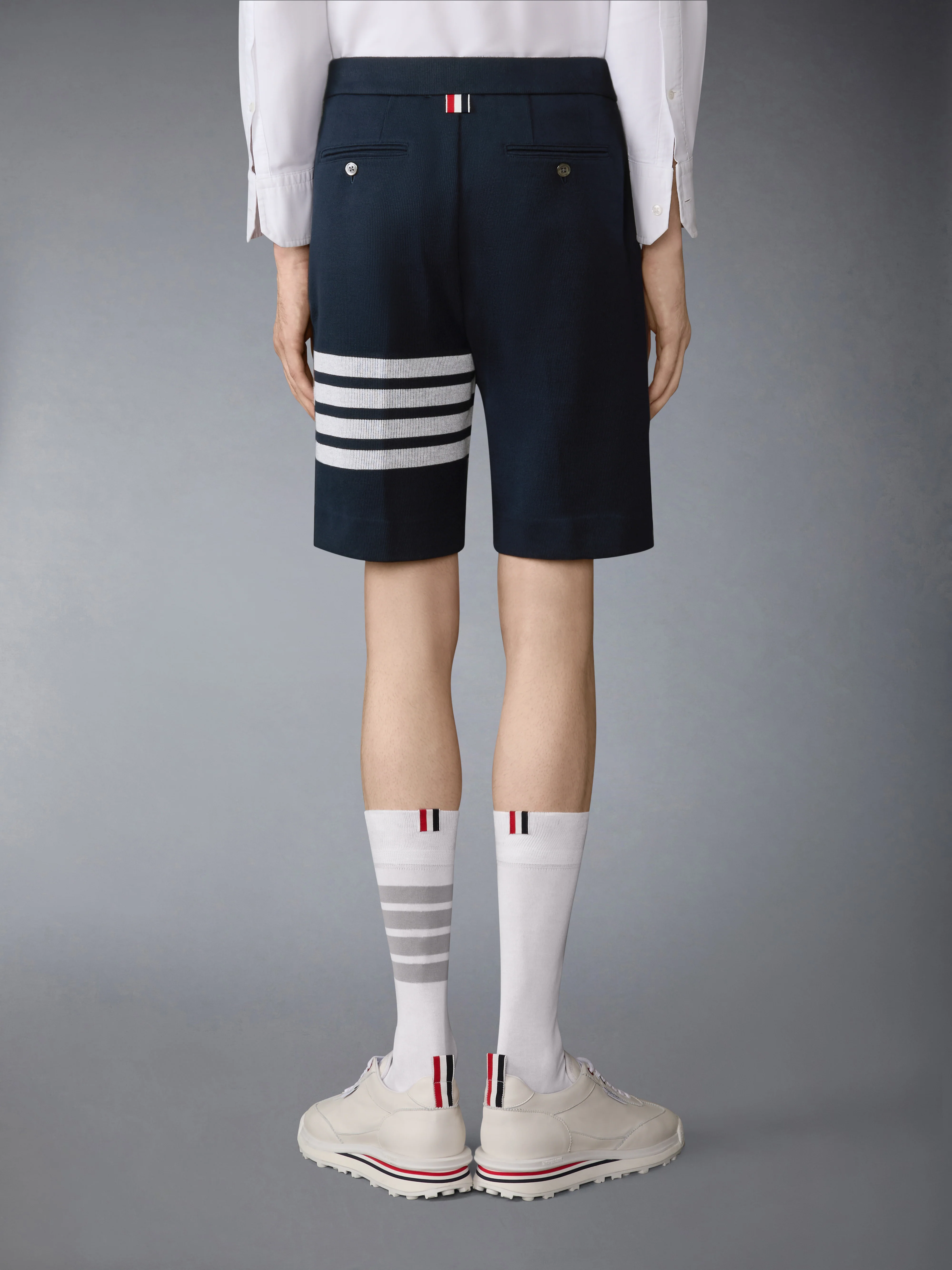 DOUBLE FACE KNIT 4-BAR BERMUDA SHORTS - Image 2