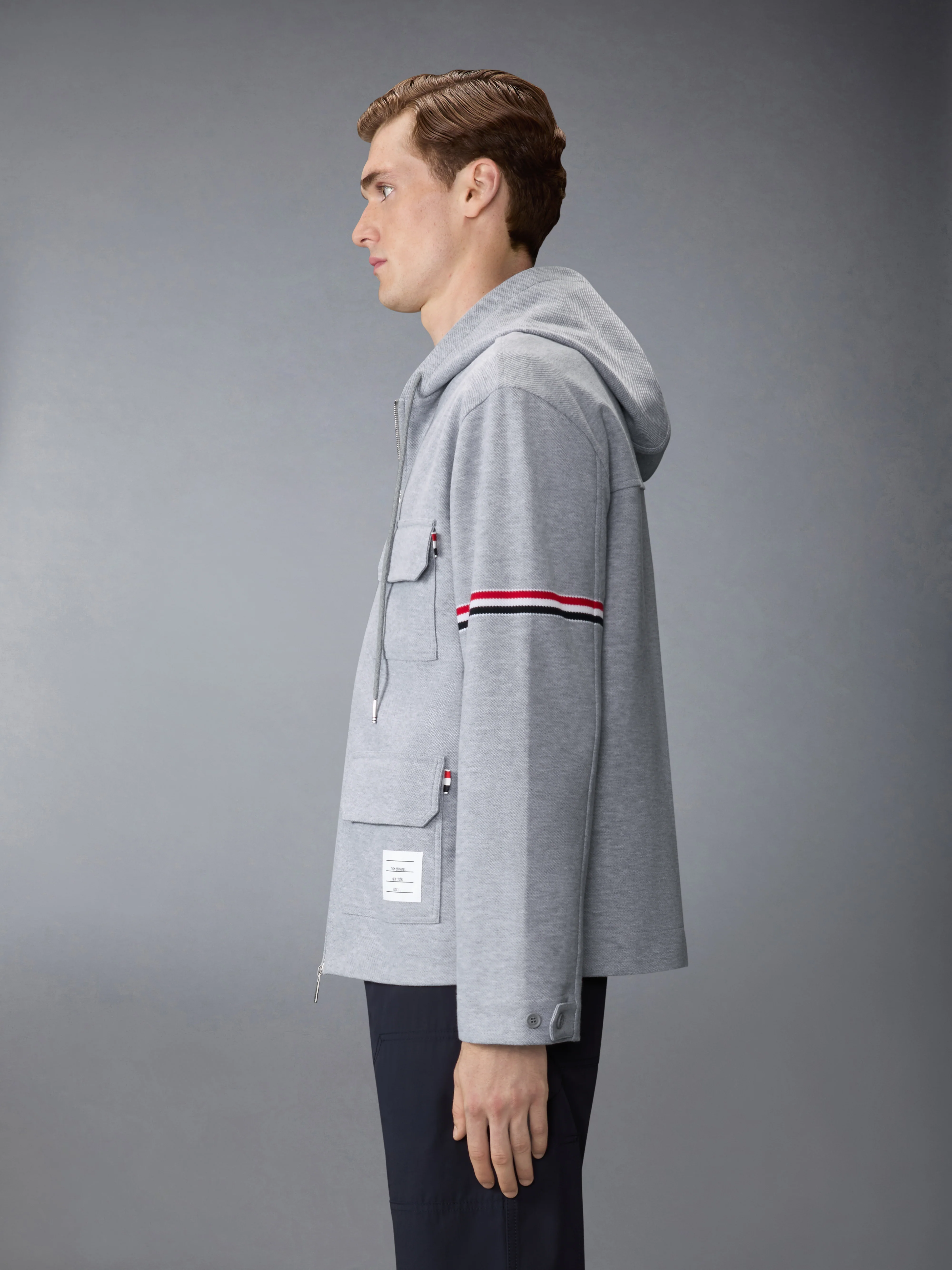 DOUBLE FACE TECH TWILL OVERSIZED ARMBAND PARKA - Image 2