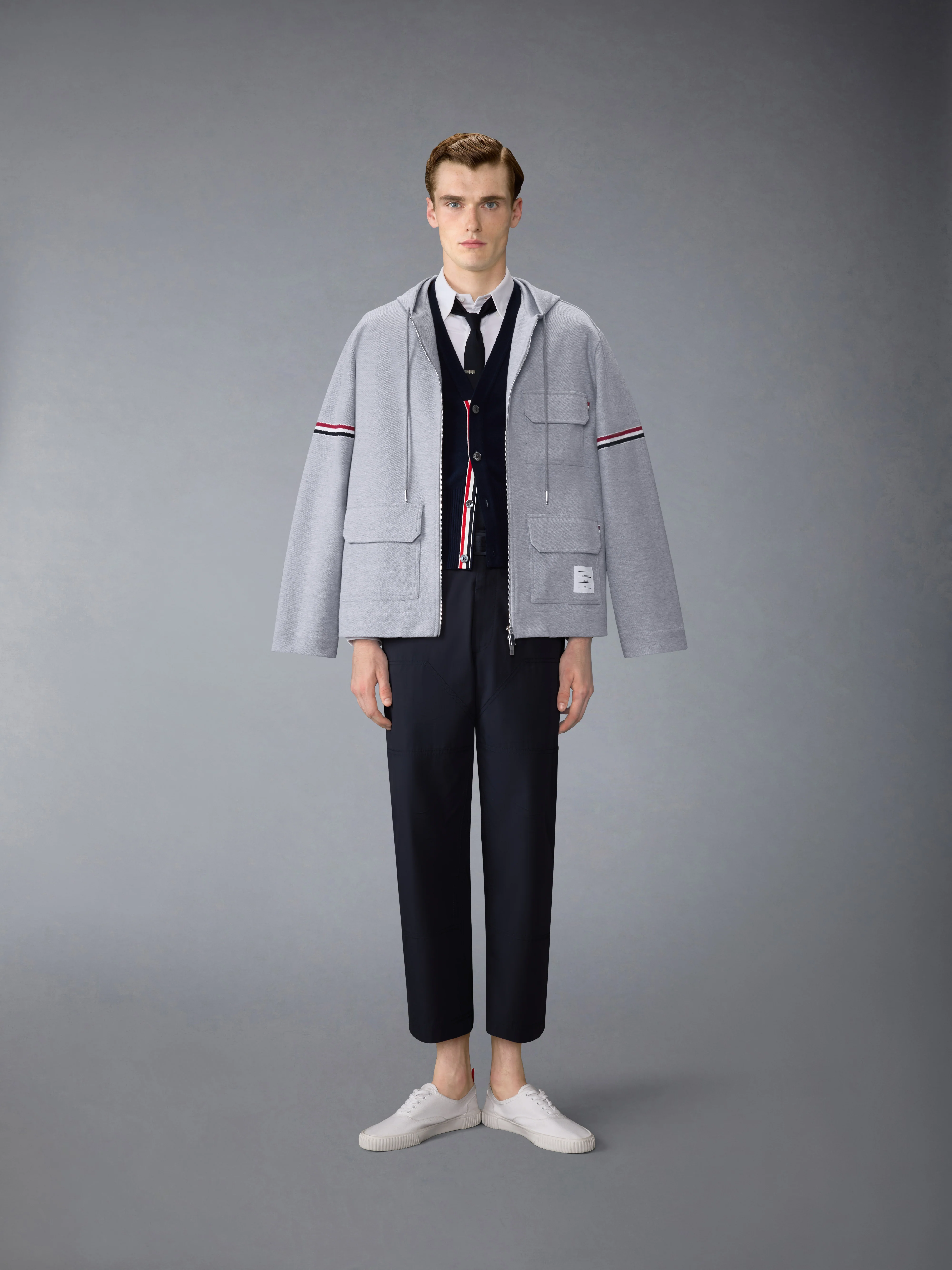 DOUBLE FACE TECH TWILL OVERSIZED ARMBAND PARKA - Image 4