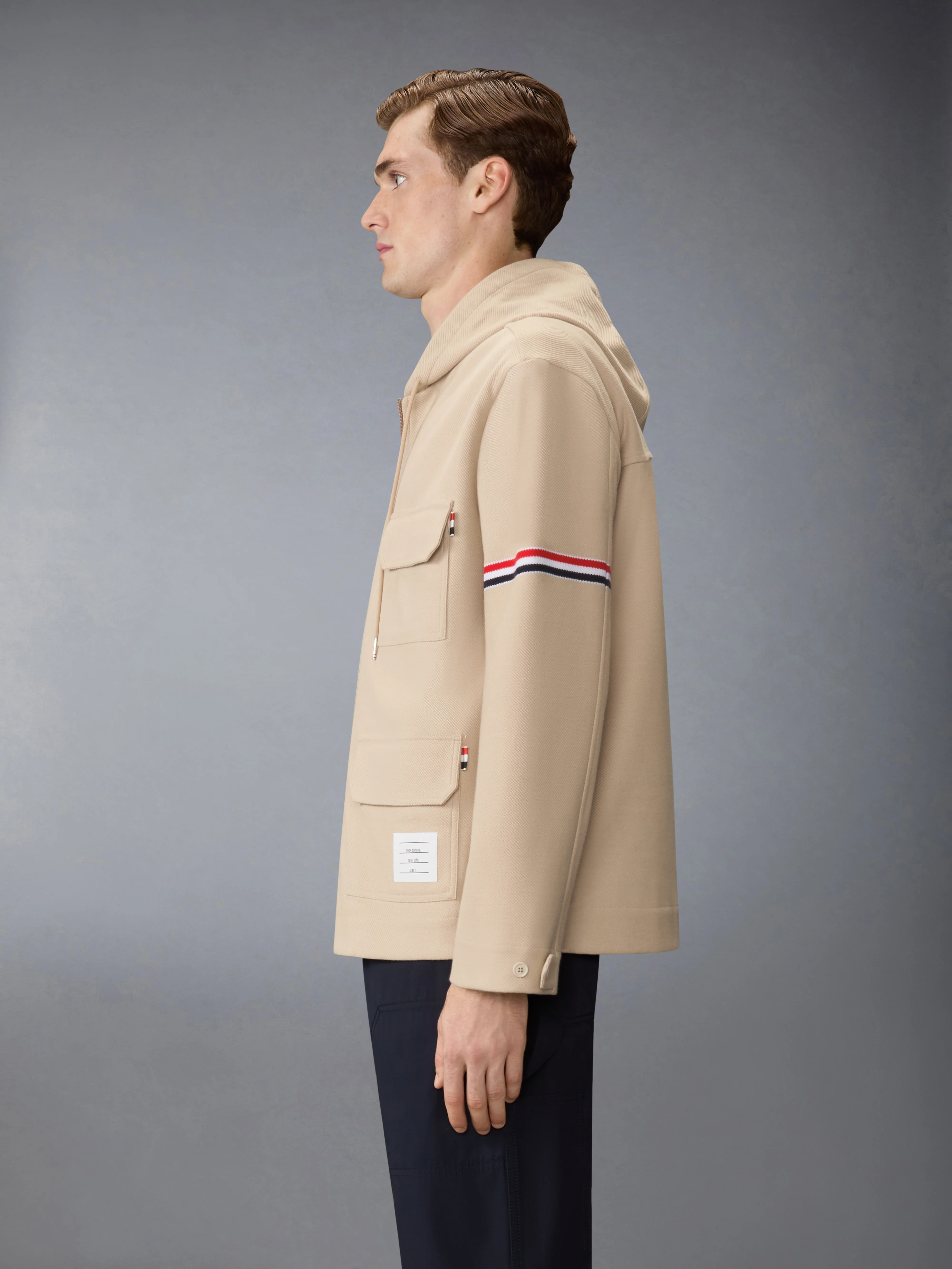 DOUBLE FACE TECH TWILL OVERSIZED ARMBAND PARKA - Image 2