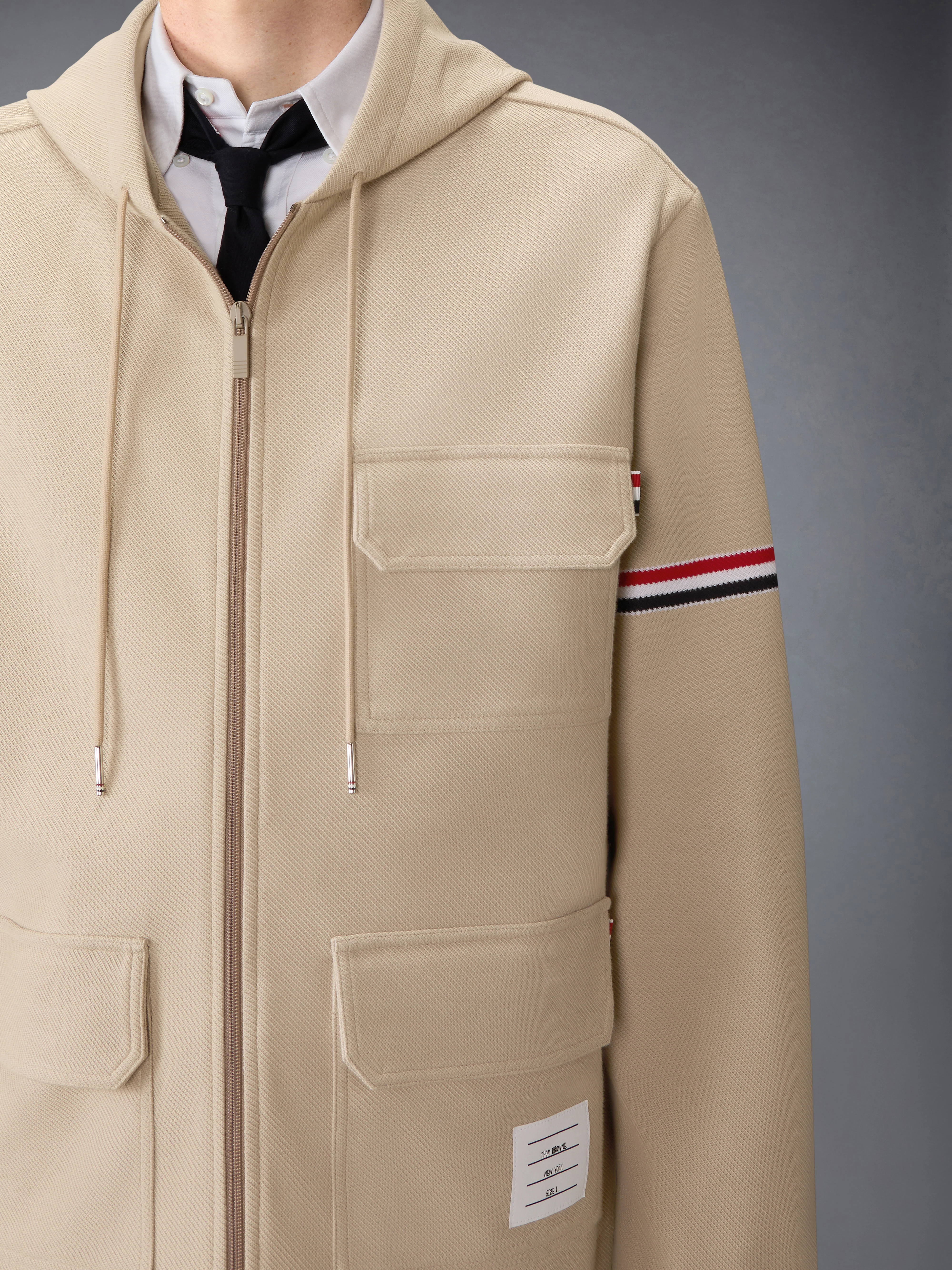 DOUBLE FACE TECH TWILL OVERSIZED ARMBAND PARKA - Image 6