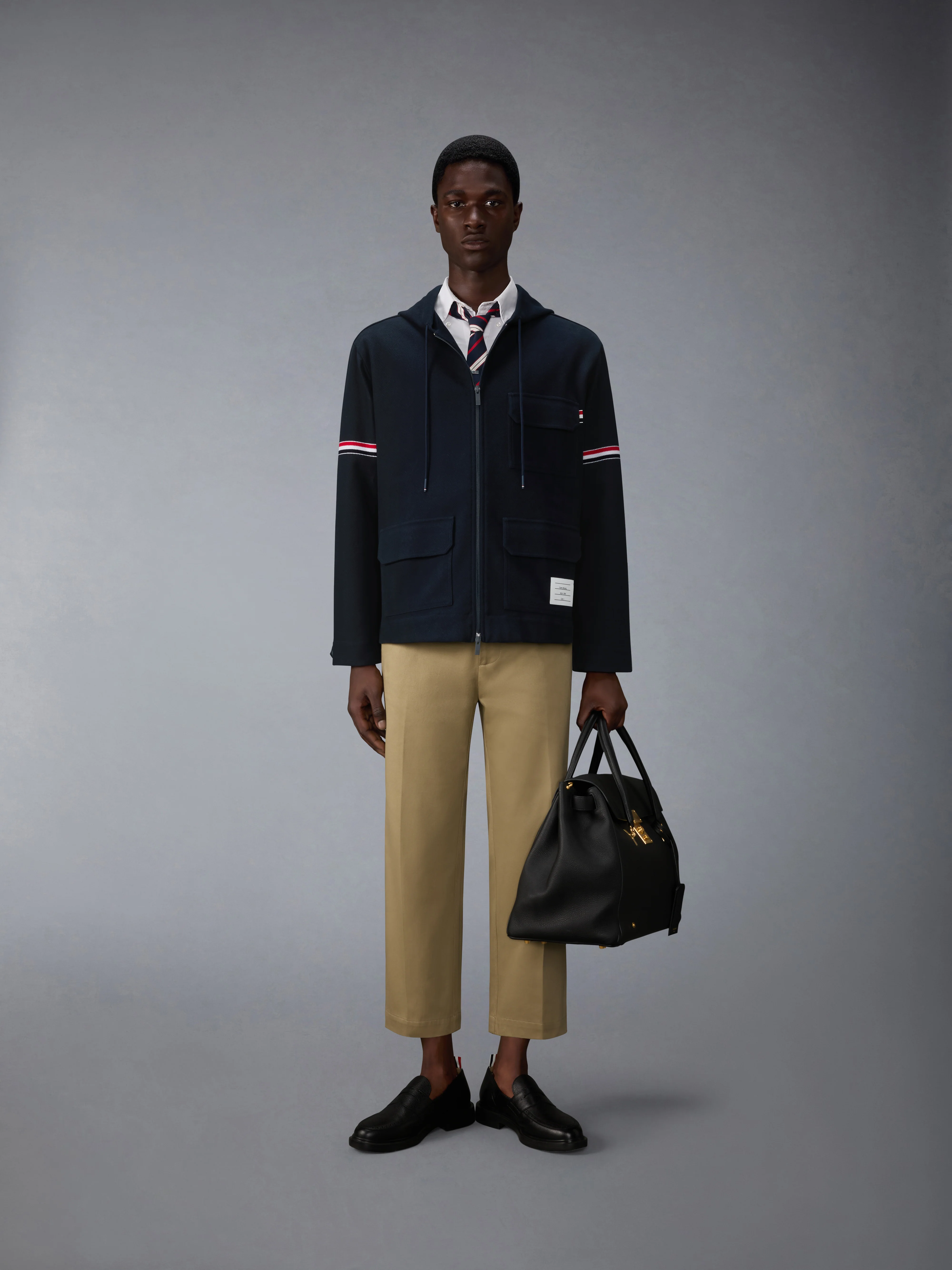 DOUBLE FACE TECH TWILL OVERSIZED ARMBAND PARKA - Image 4