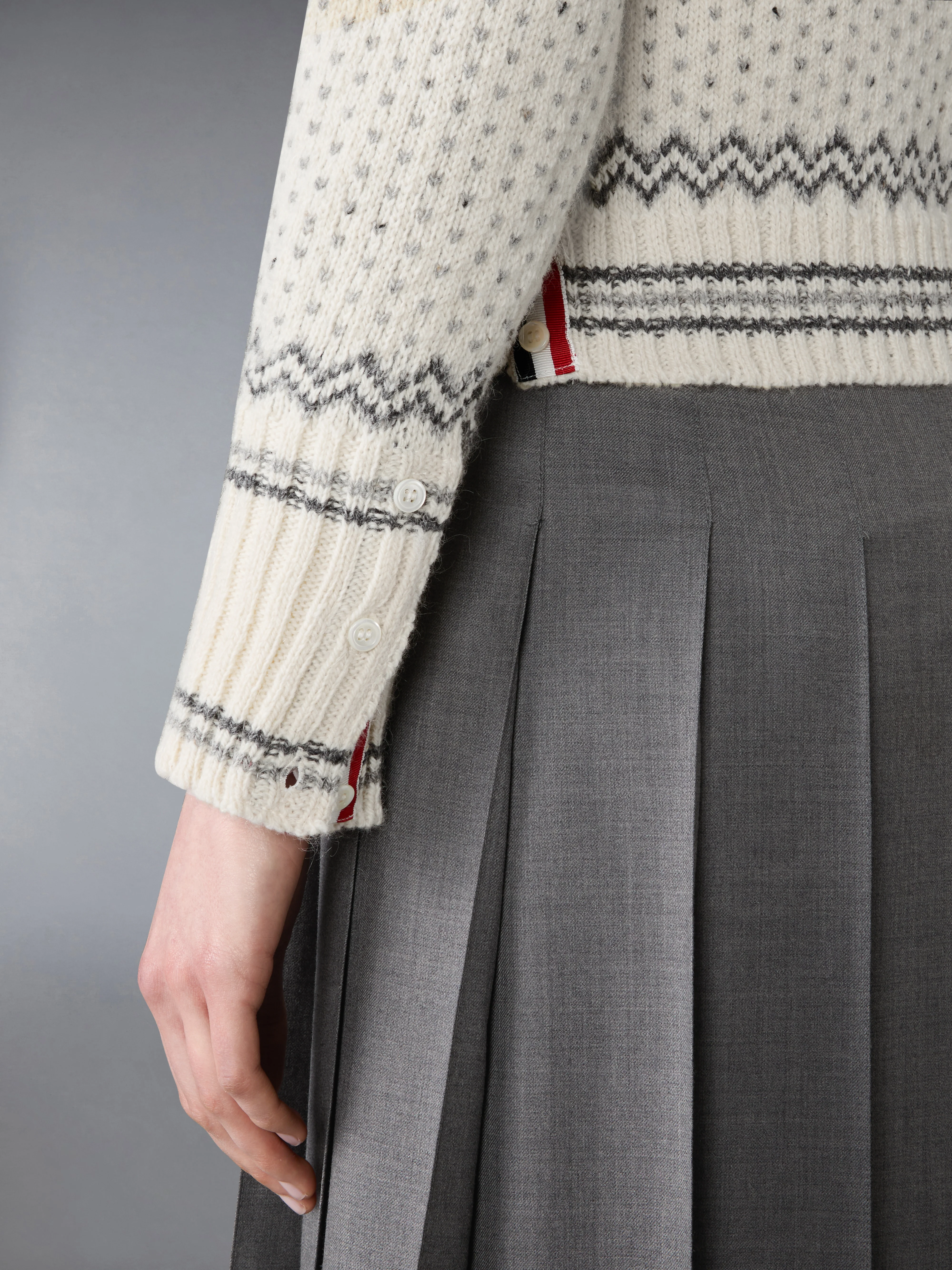 FAIRISLE JACQUARD DONEGAL CROPPED CARDIGAN - Image 4