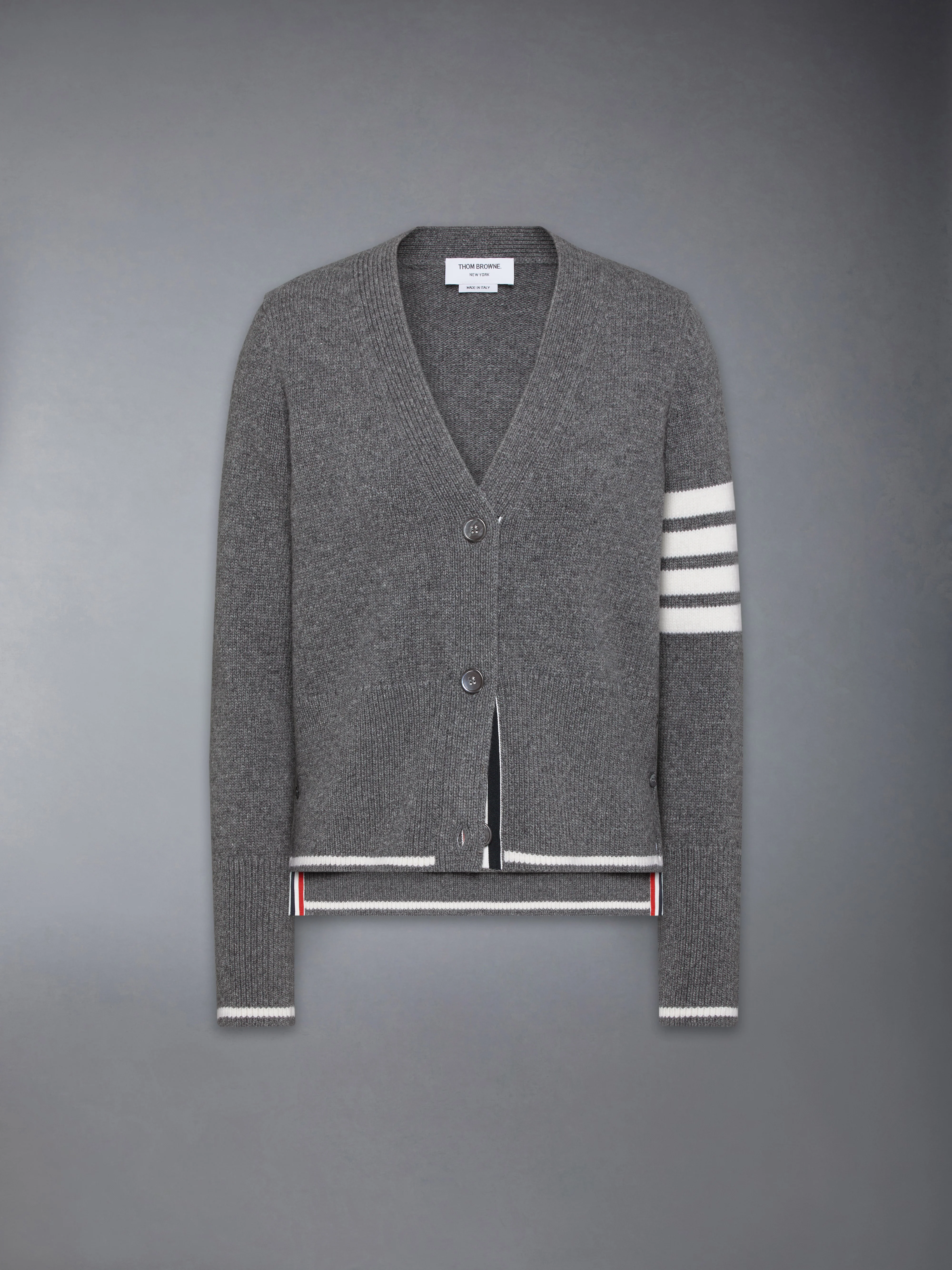 FINE MERINO INTARSIA GEESE 4-BAR V NECK CARDIGAN - Image 6
