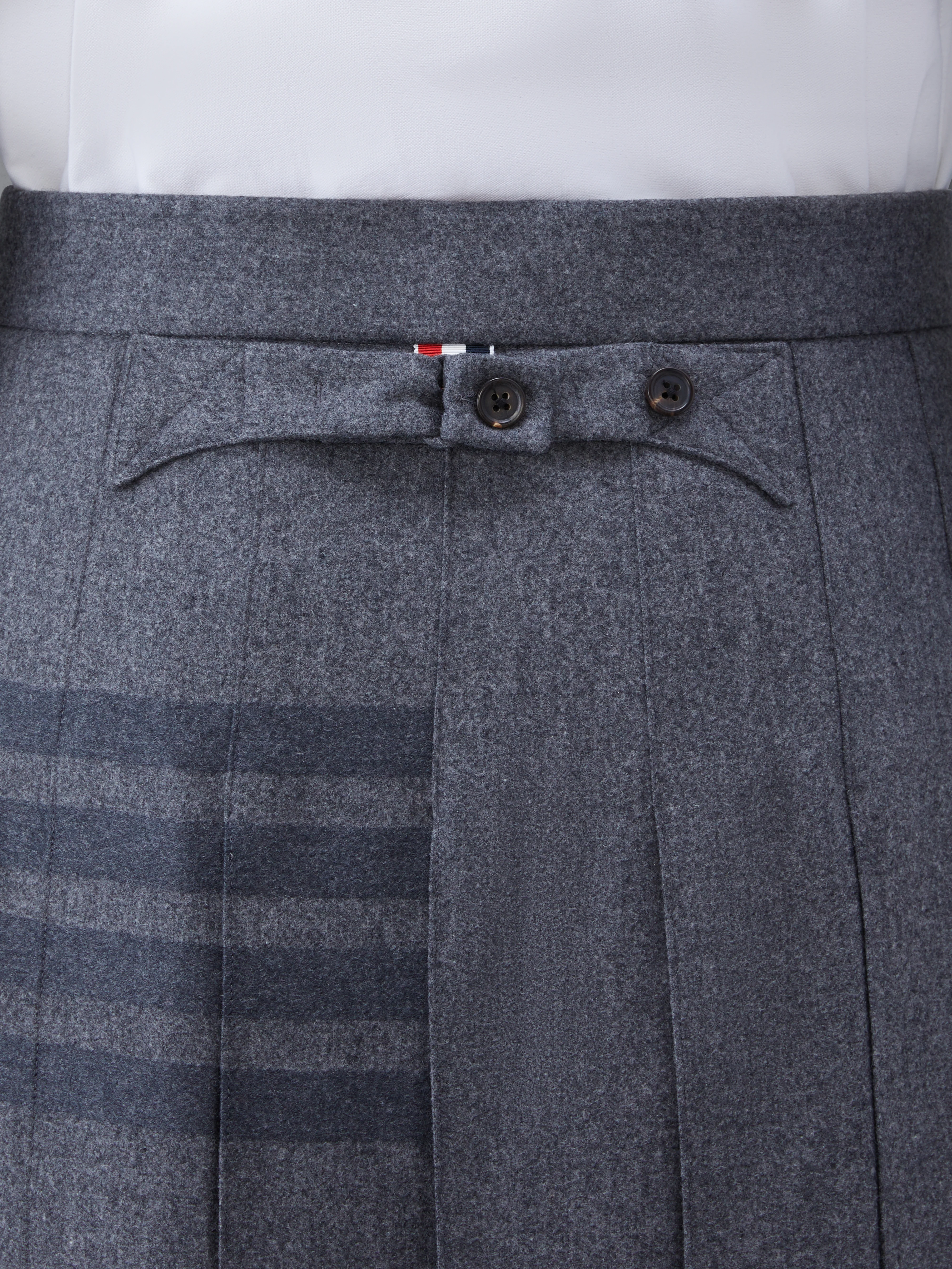 FLANNEL 4-BAR BACKSTRAP PLEATED SKIRT - Image 6