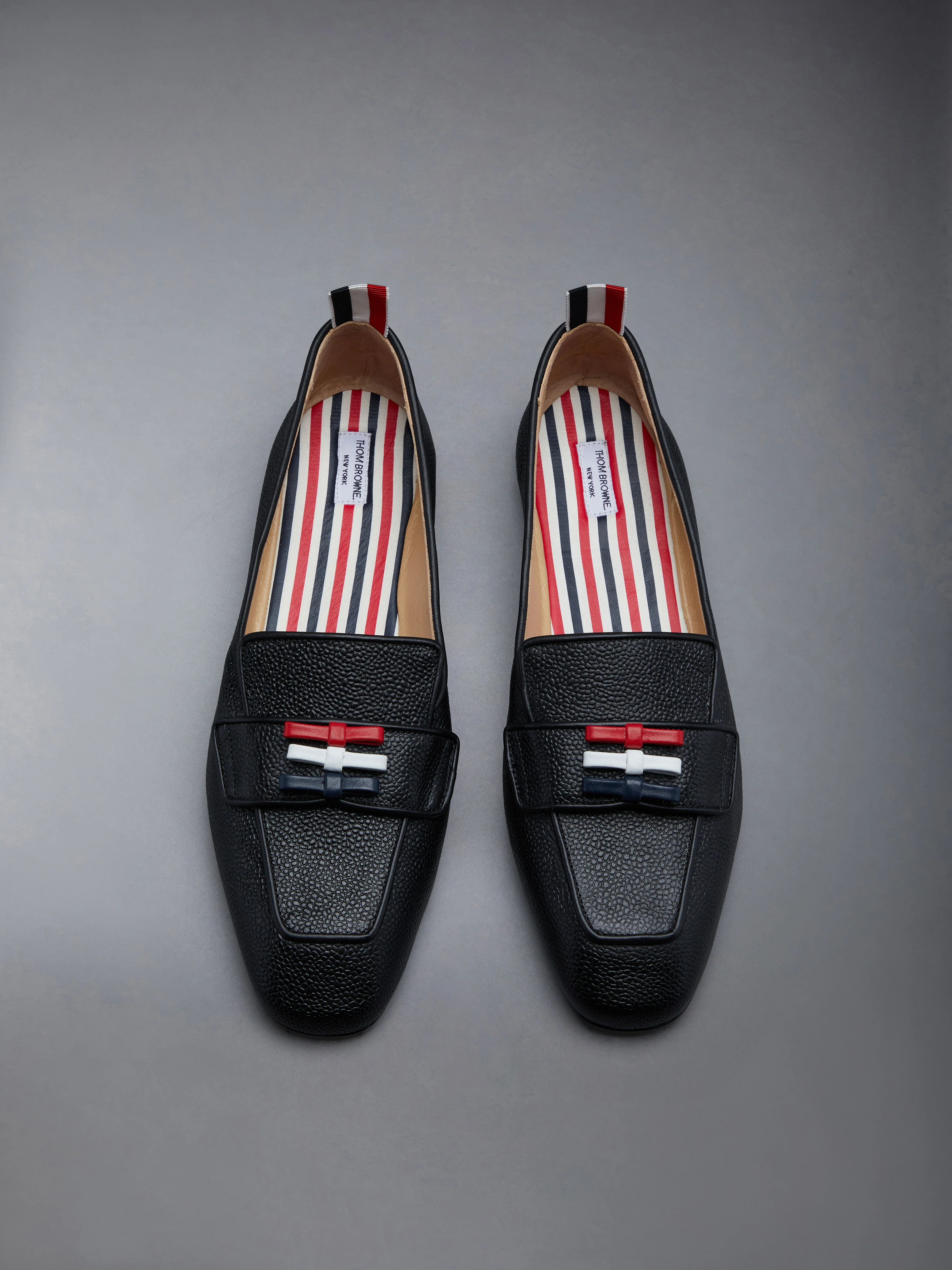 FLEXIBLE LEATHER SOLE 3-BOW LOAFER - Image 4