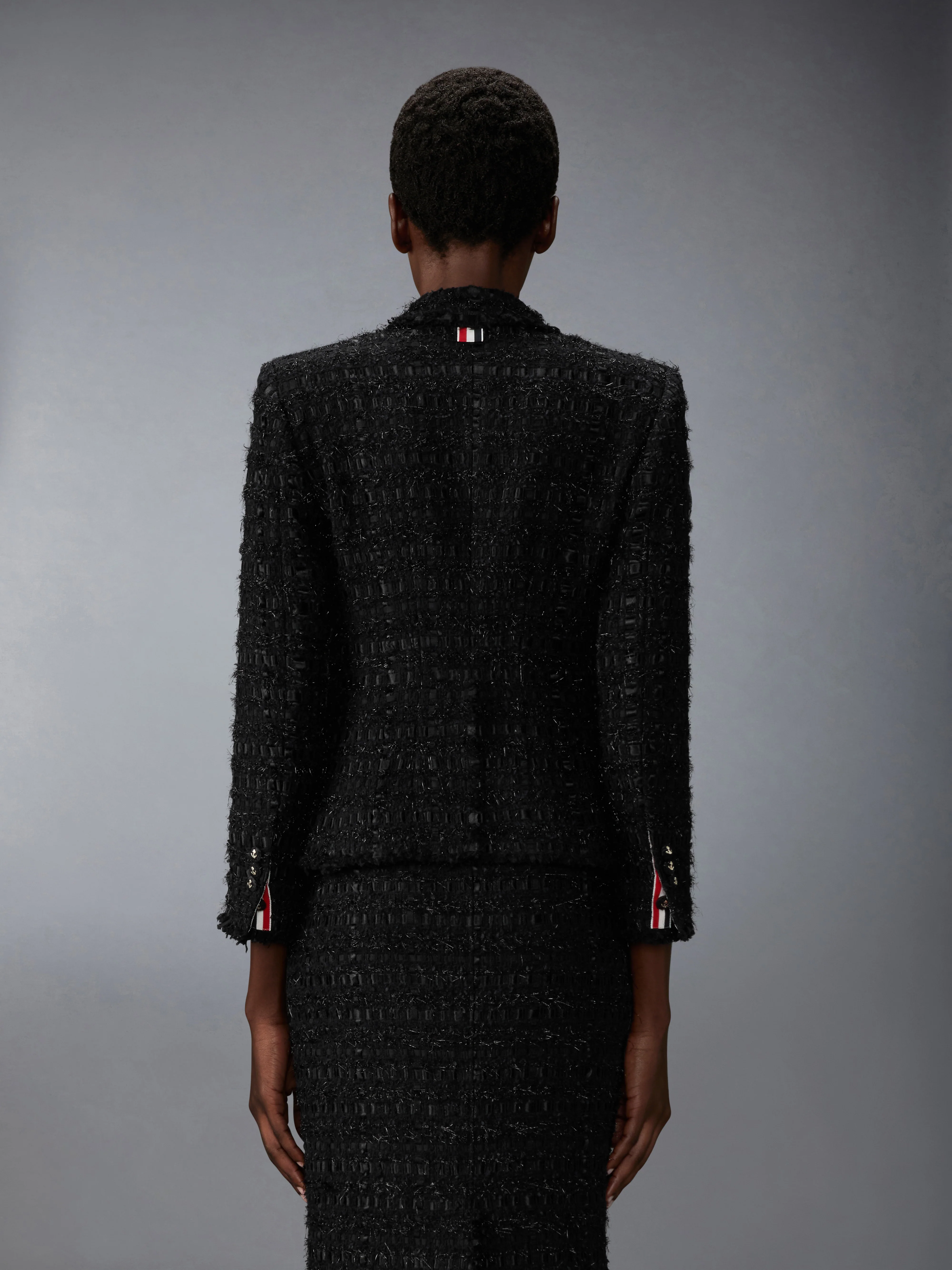 FRAYED SATIN RIBBON TWEED SPORTCOAT - Image 2