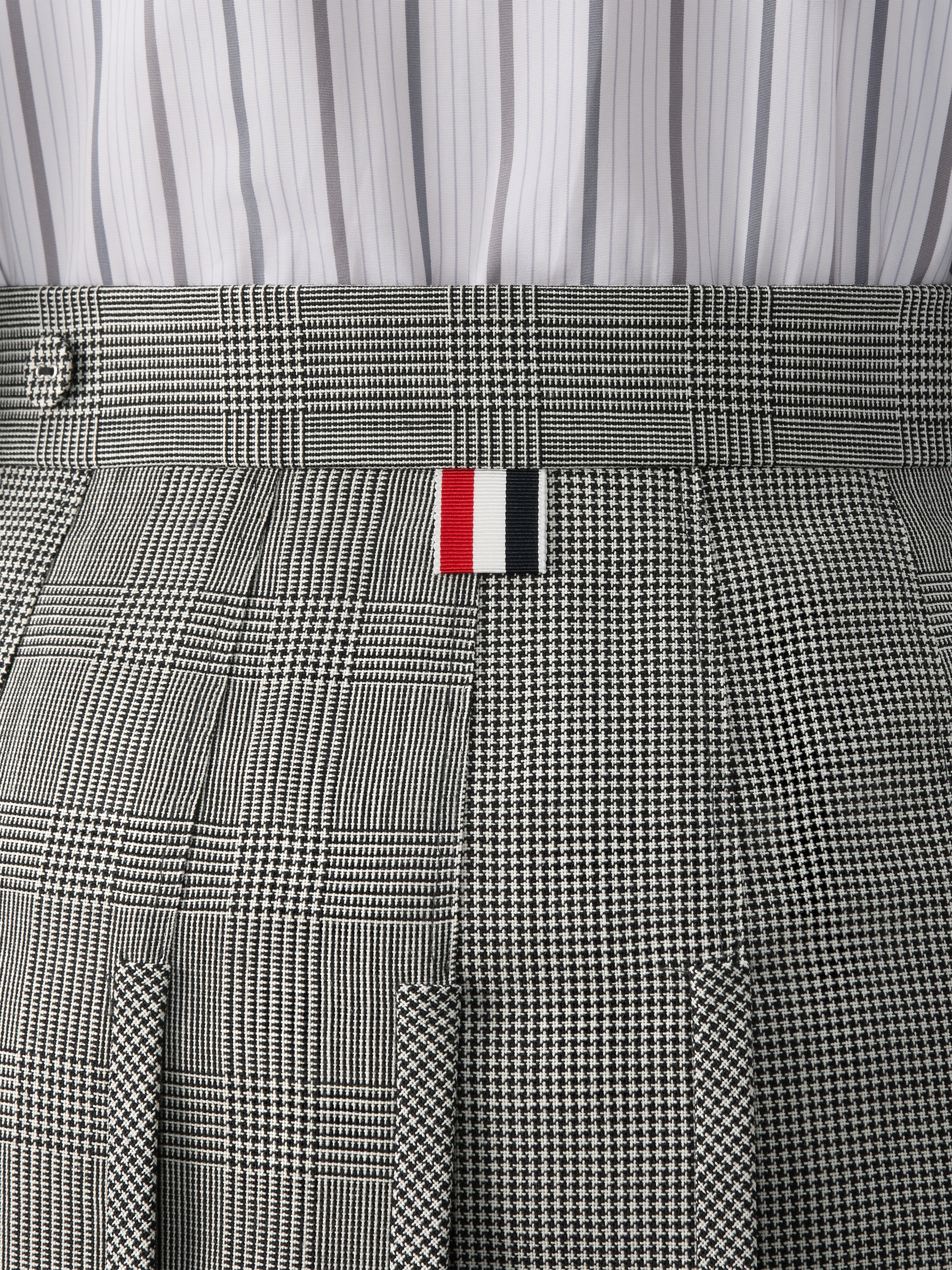 FUNMIX HOUNDSTOOTH FRESCO PLEATED SKIRT - Image 5