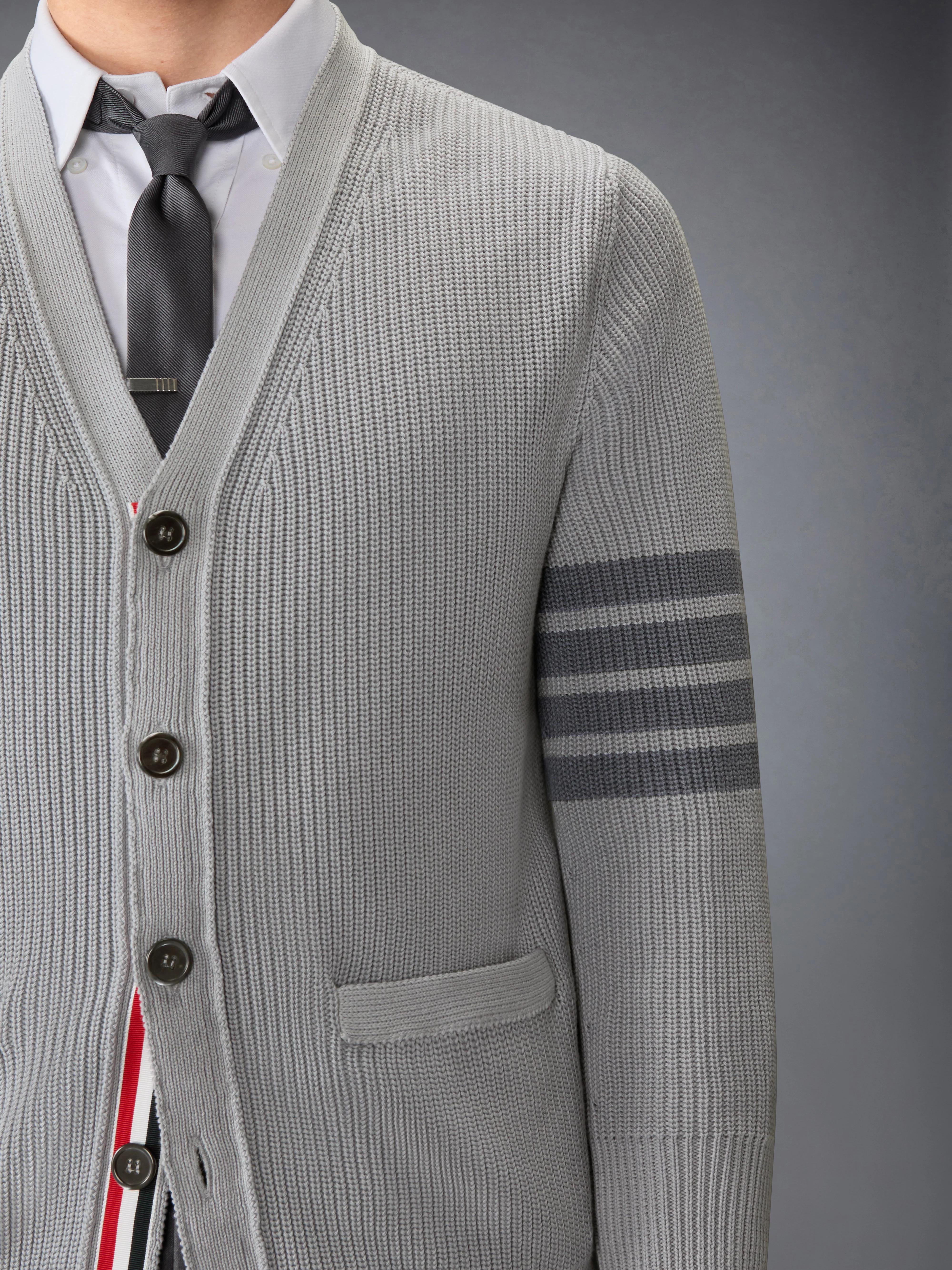 GARMENT DYED 4-BAR CARDIGAN - Image 5