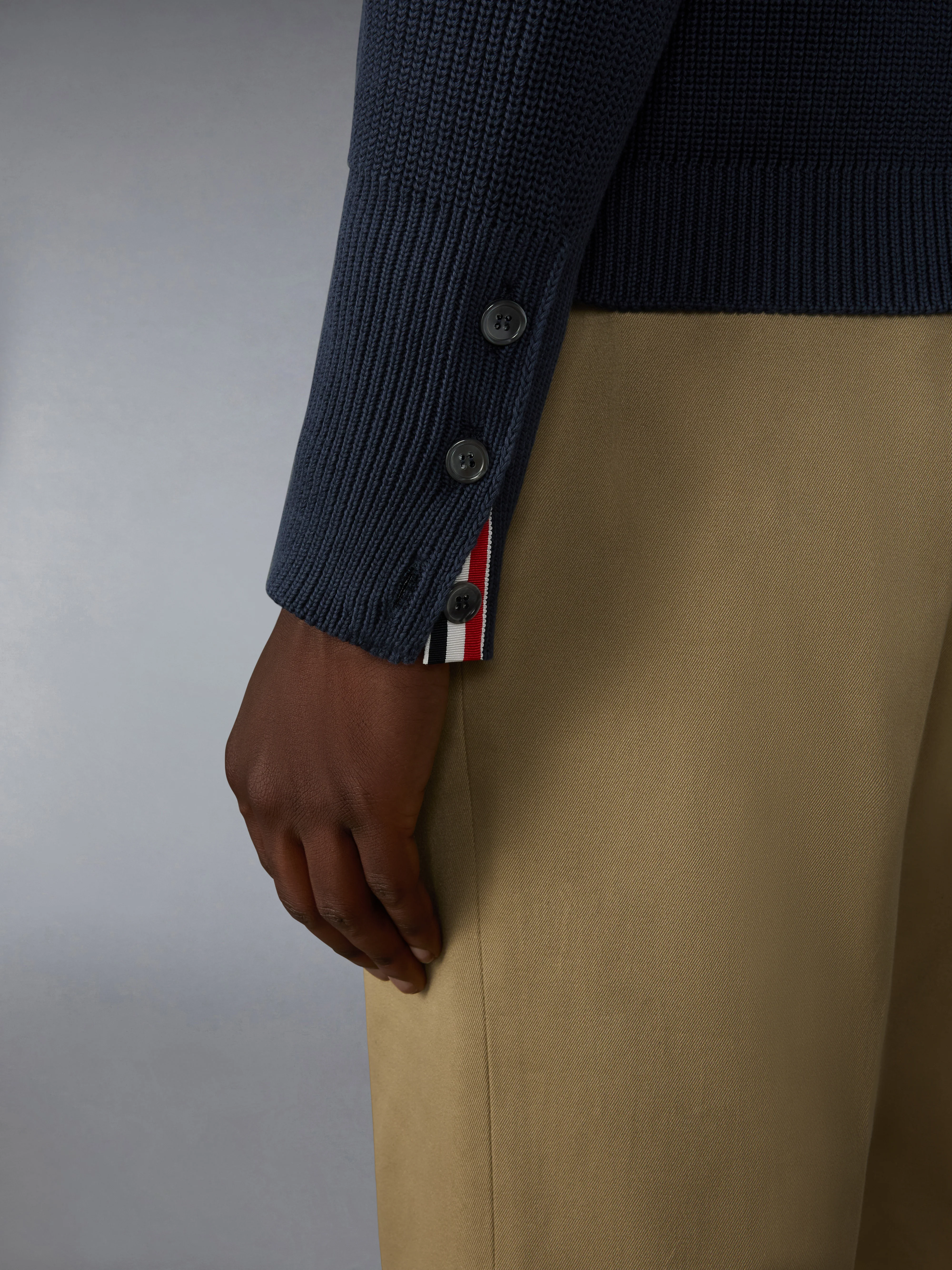 GARMENT DYED 4-BAR CARDIGAN - Image 5