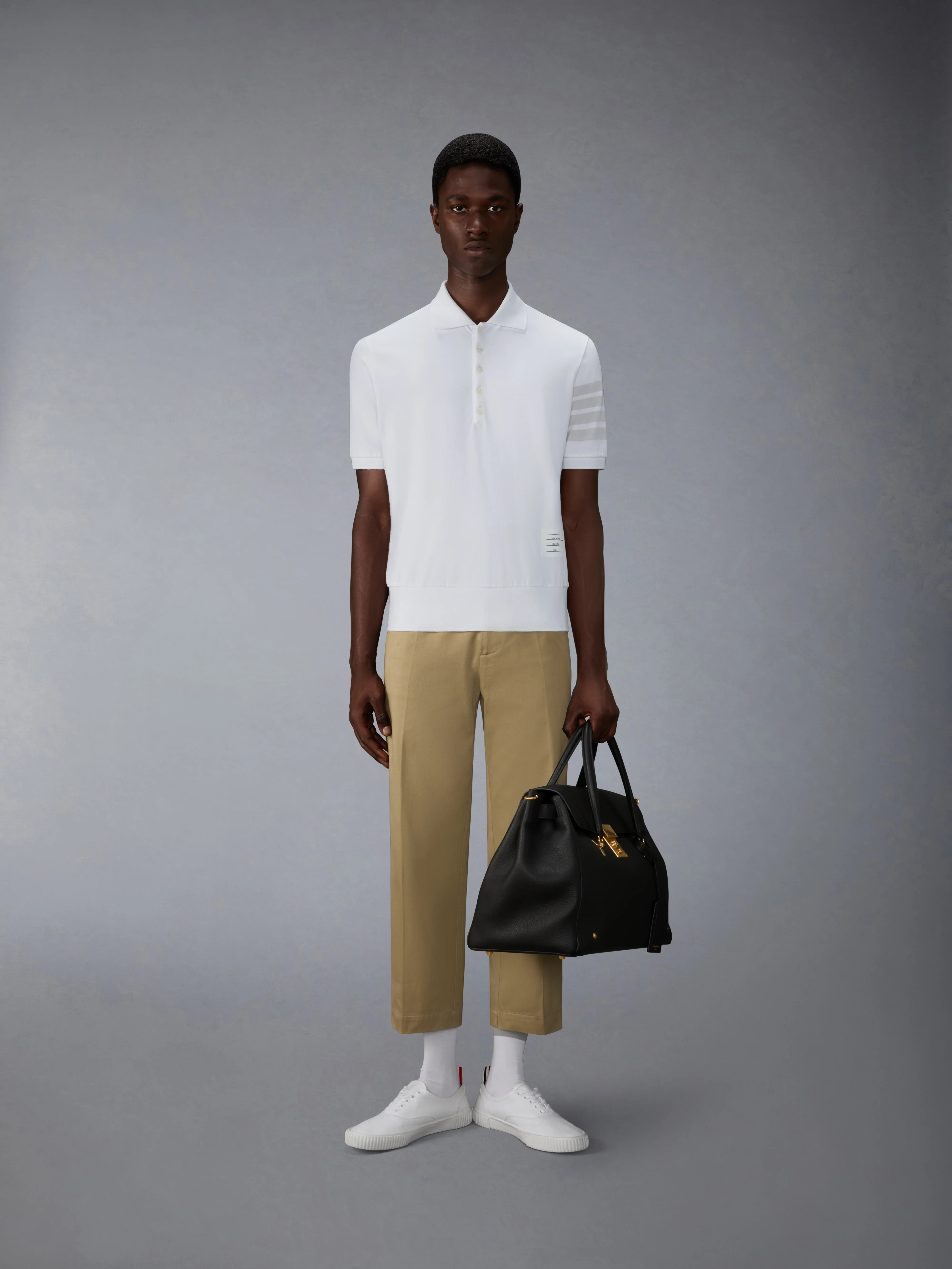 GARMENT OVERDYED JERSEY 4-BAR POLO - Image 3