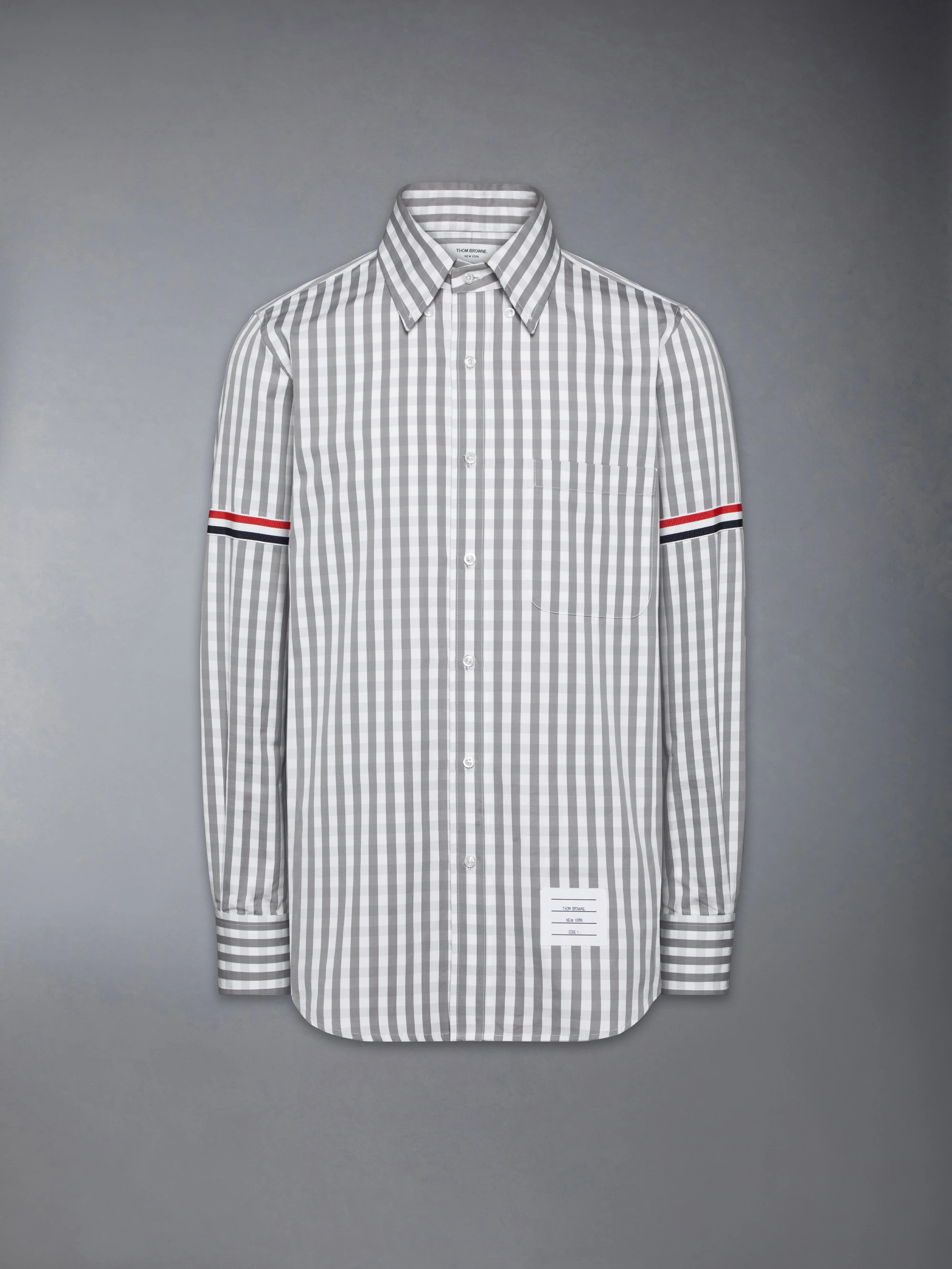 GINGHAM CHECK POPLIN ARMBAND SHIRT - Image 7