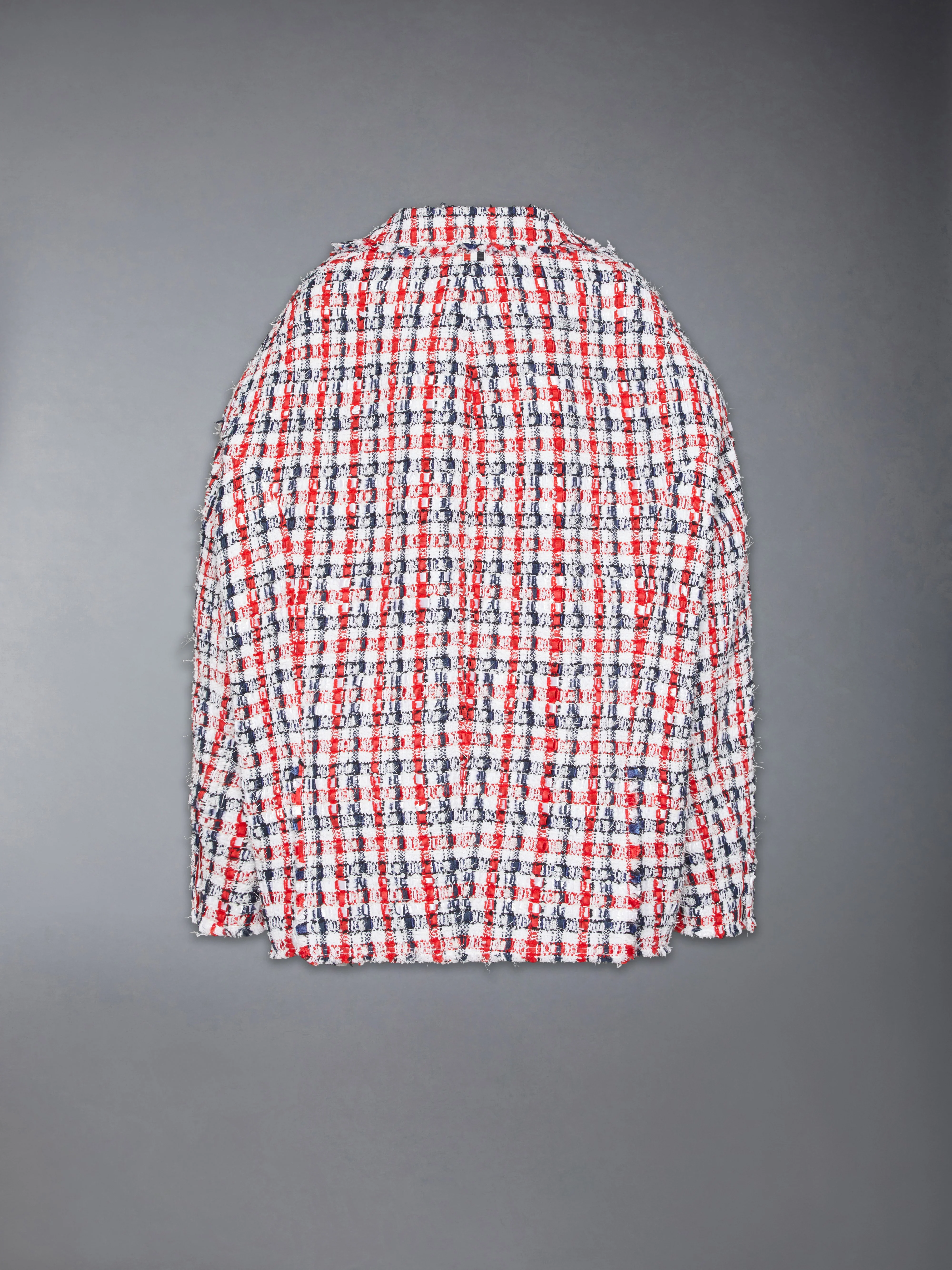 GINGHAM SATIN RIBBON TWEED COCOON SPORTCOAT - Image 8