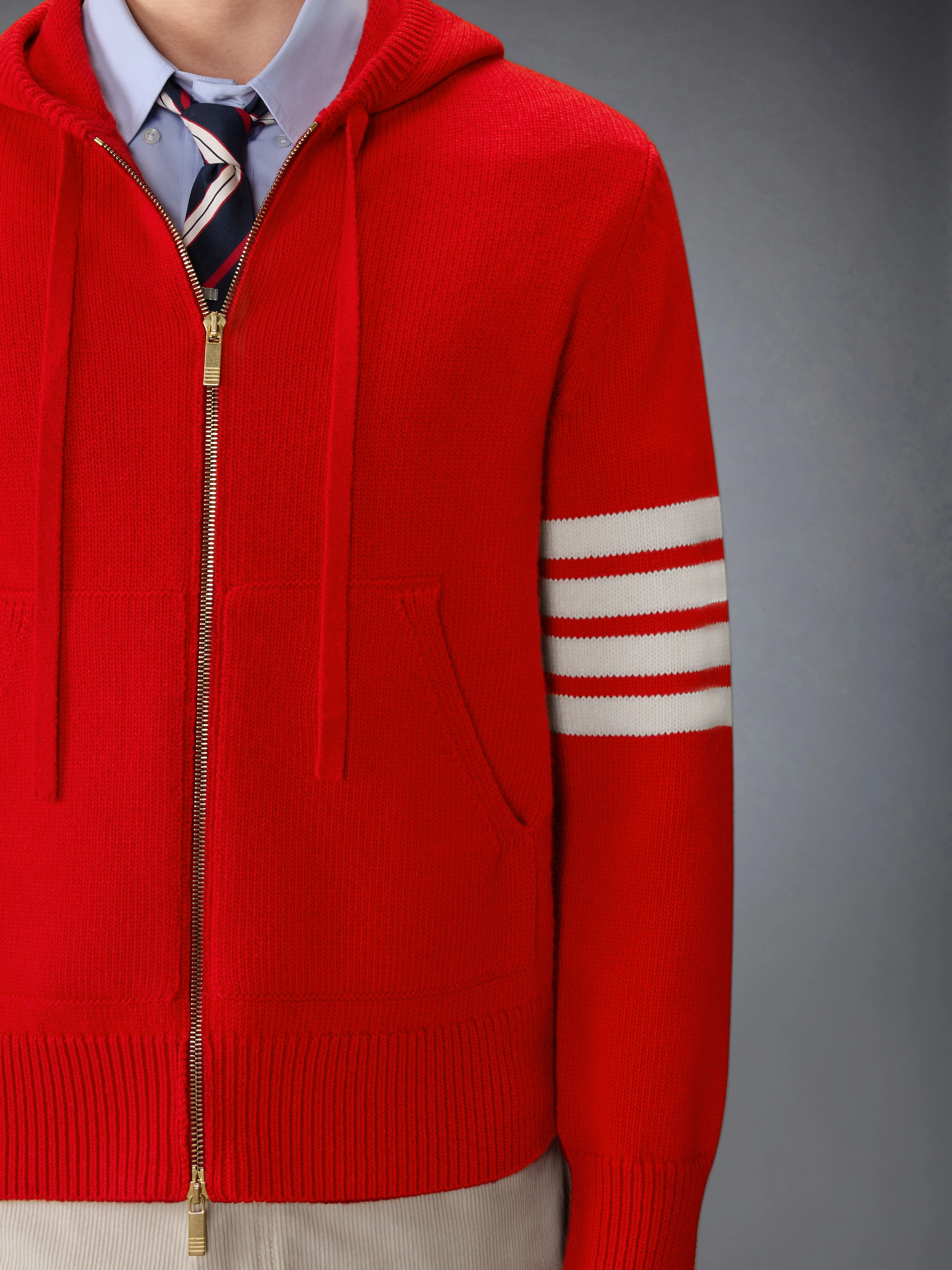 HECTOR INTARSIA MERINO ZIP UP HOODIE - Image 6