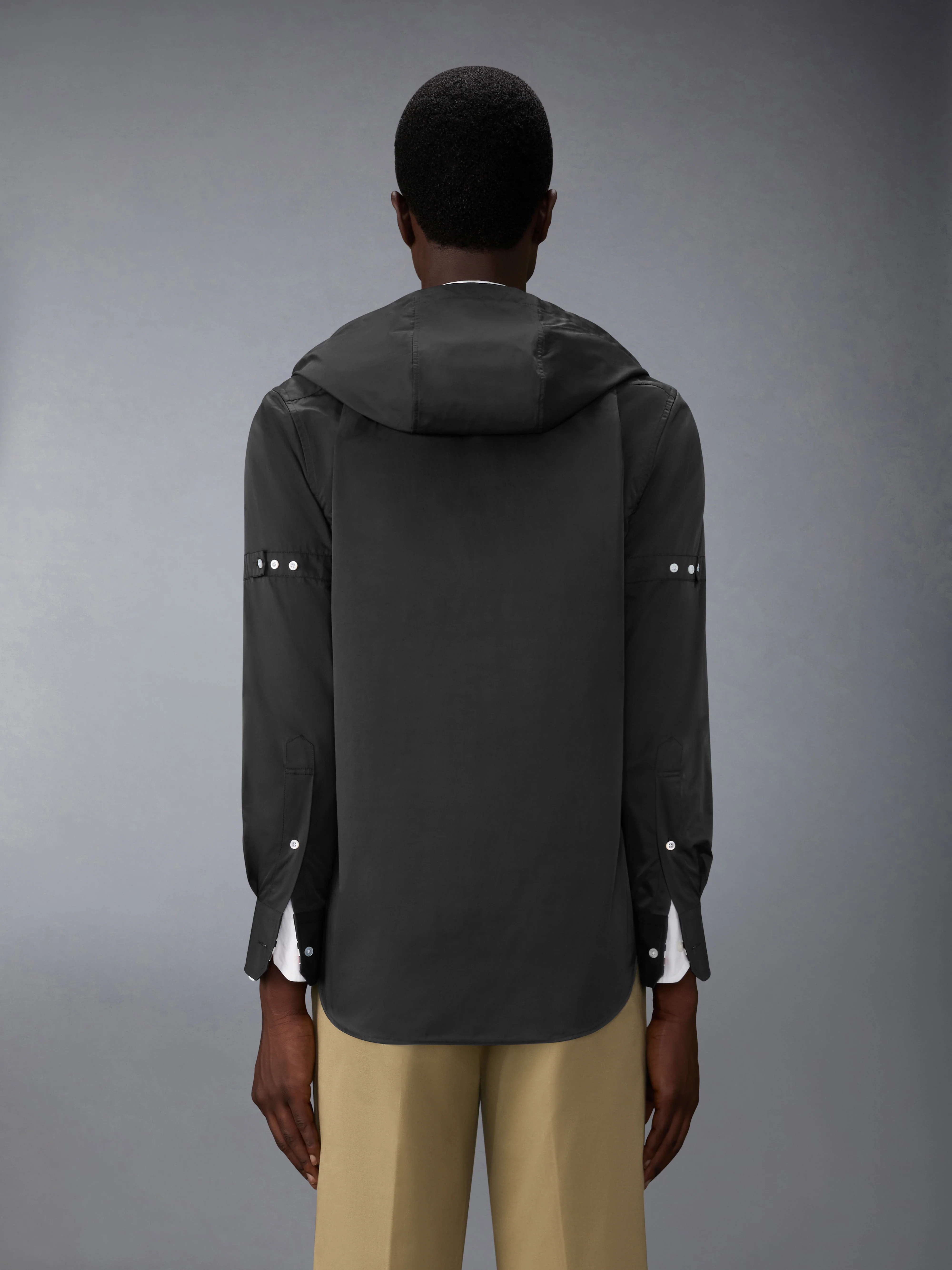 HOODED NYLON ARMBAND SHIRT - Image 2