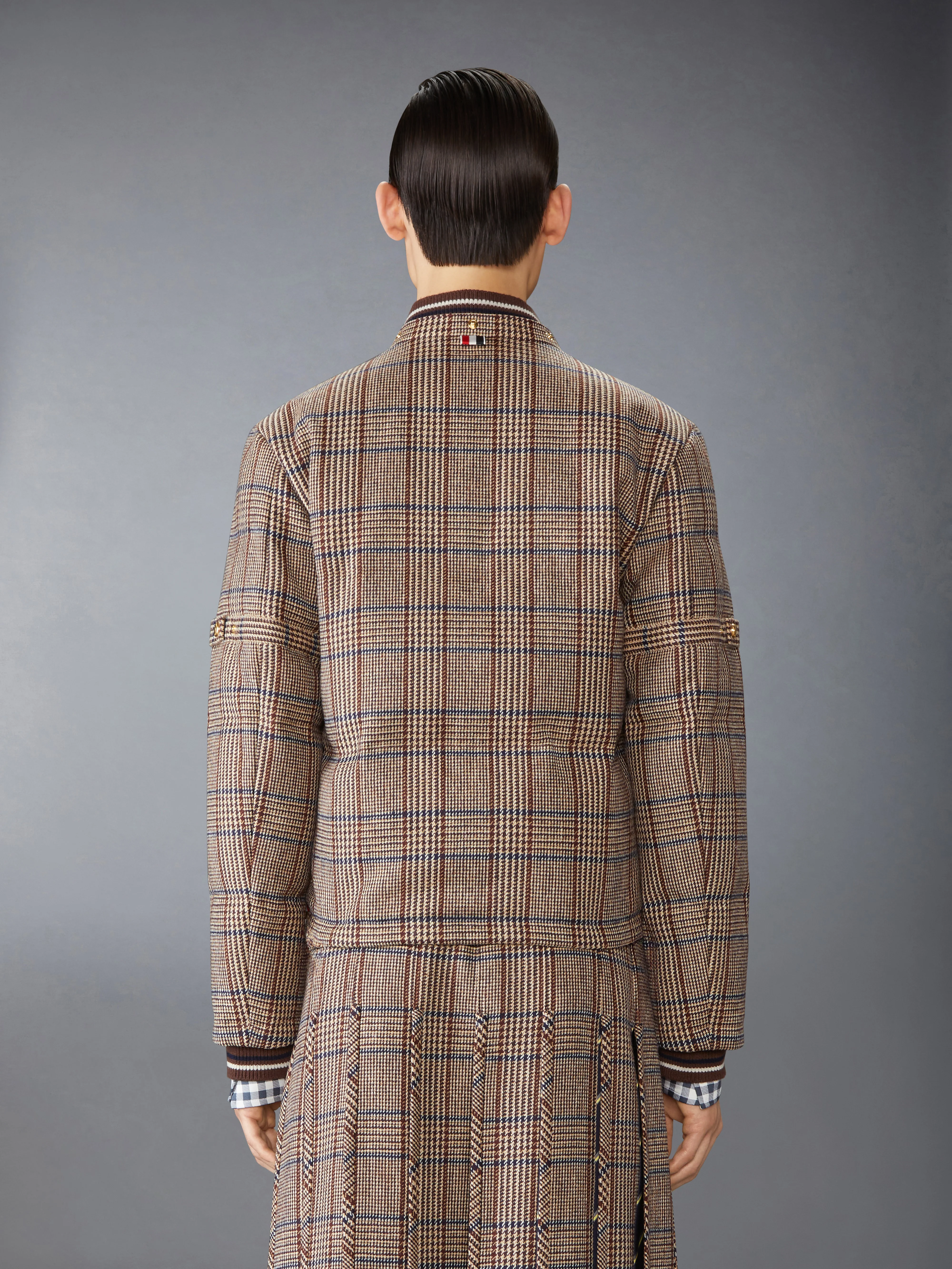 HUNTING TWEED 4-BAR DOWN FILL BOMBER JACKET - Image 4