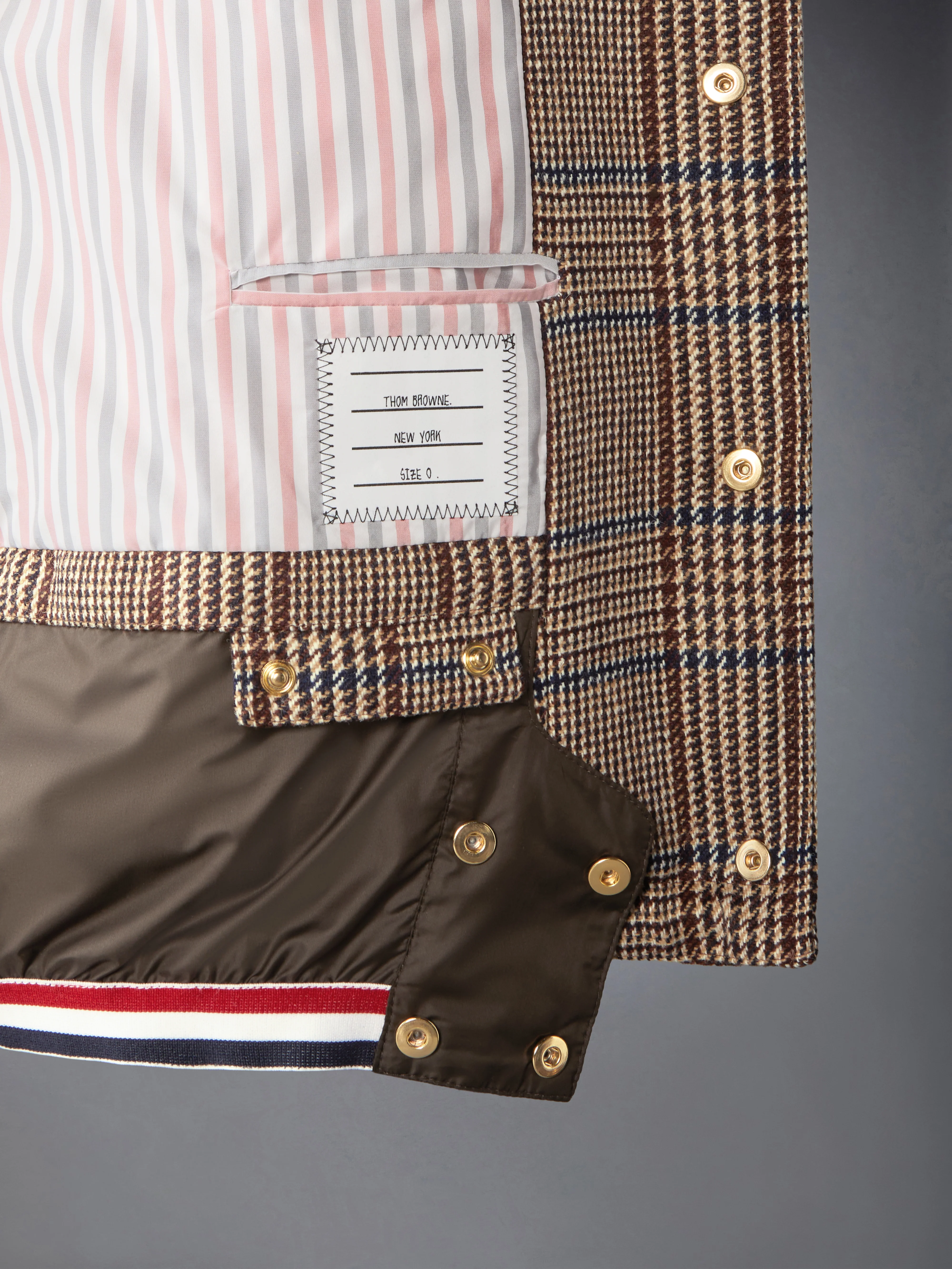 HUNTING TWEED 4-BAR DOWN FILL BOMBER JACKET - Image 7