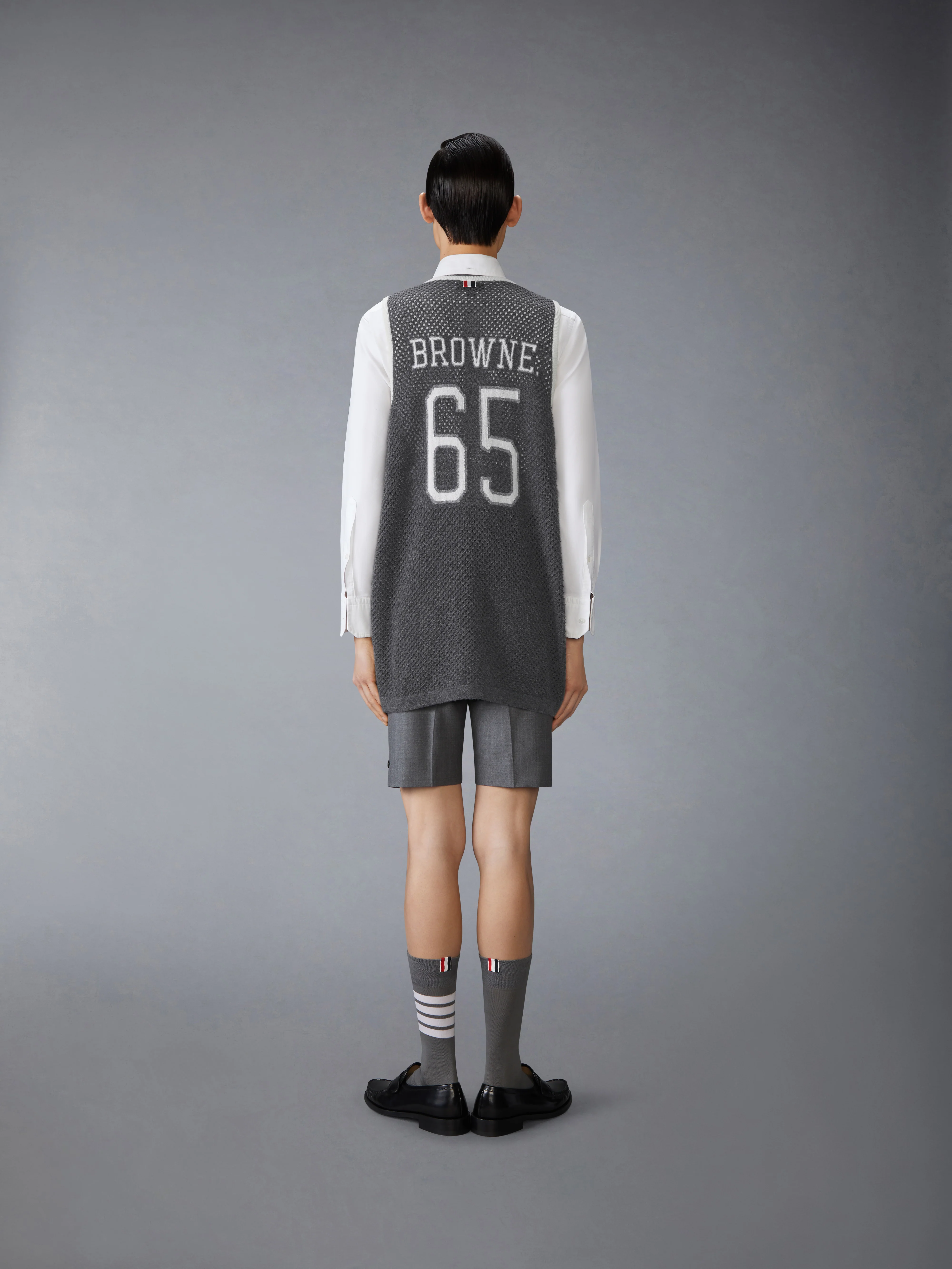 INTARSIA CASHMERE MESH BASKETBALL JERSEY - Image 6