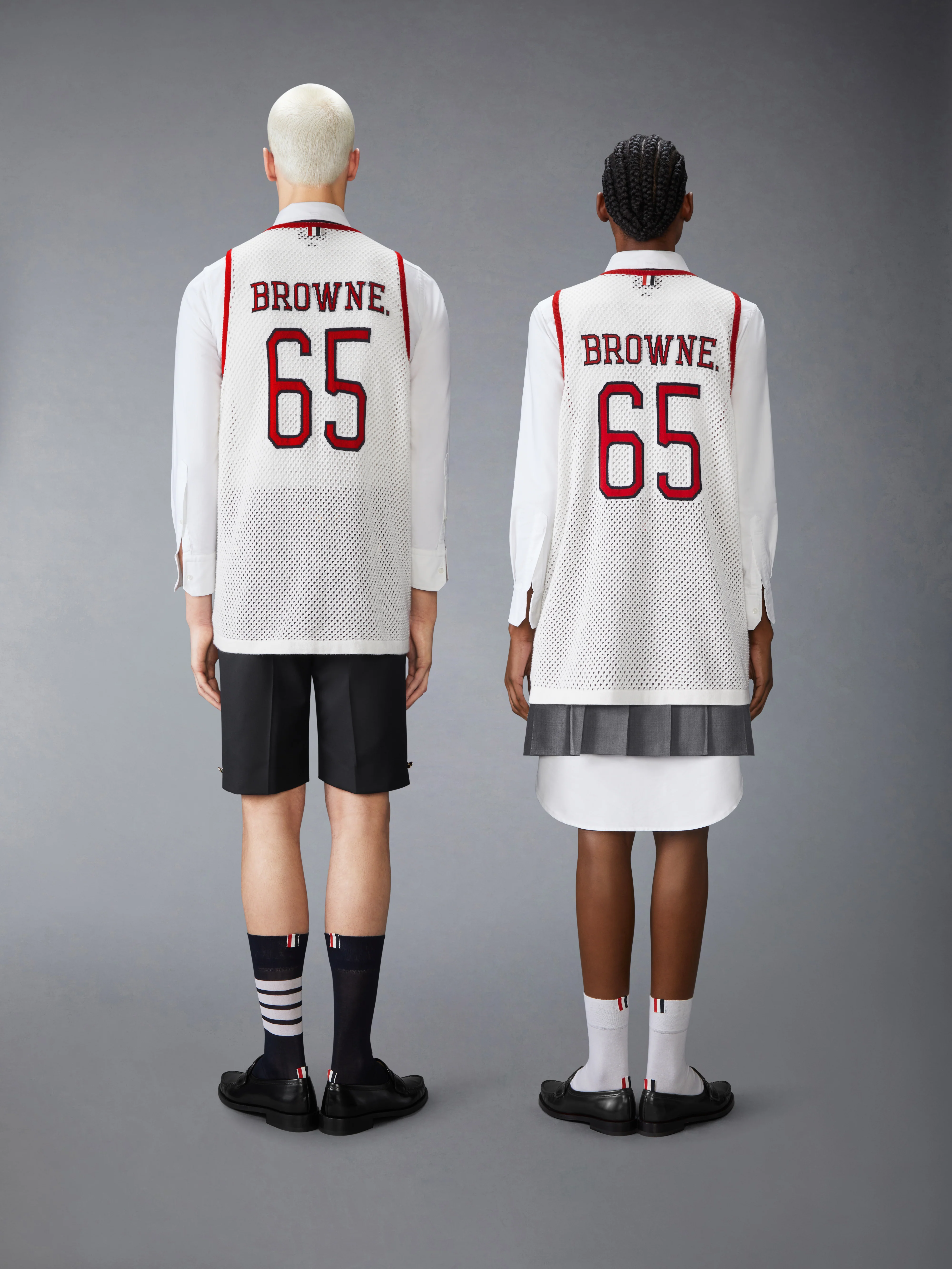 INTARSIA CASHMERE MESH BASKETBALL JERSEY - Image 2