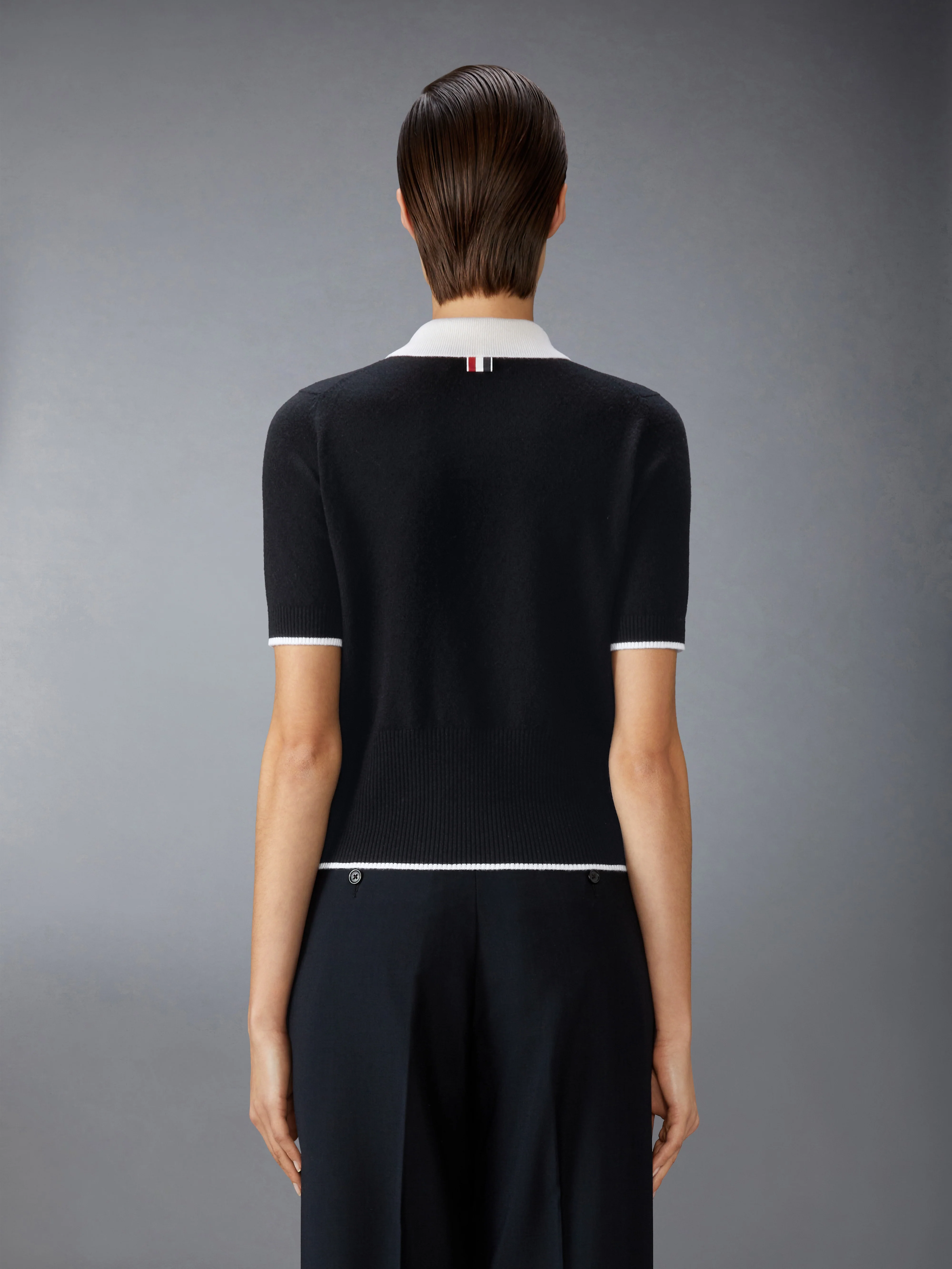 JERSEY STITCH CASHMERE POLO - Image 2
