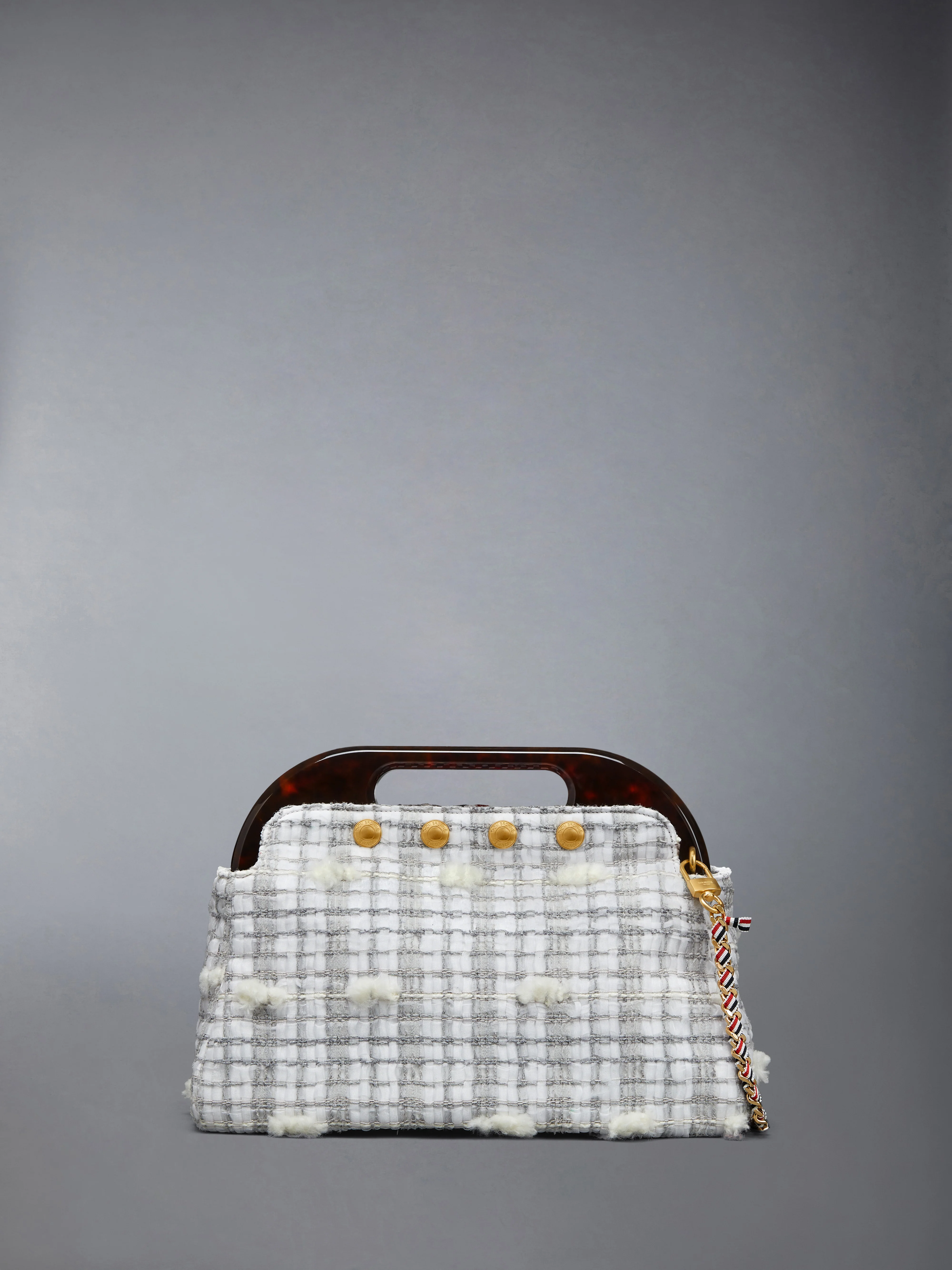 JR. TEVIOT BAG IN REPP STRIPE POUF TWEED - Image 3