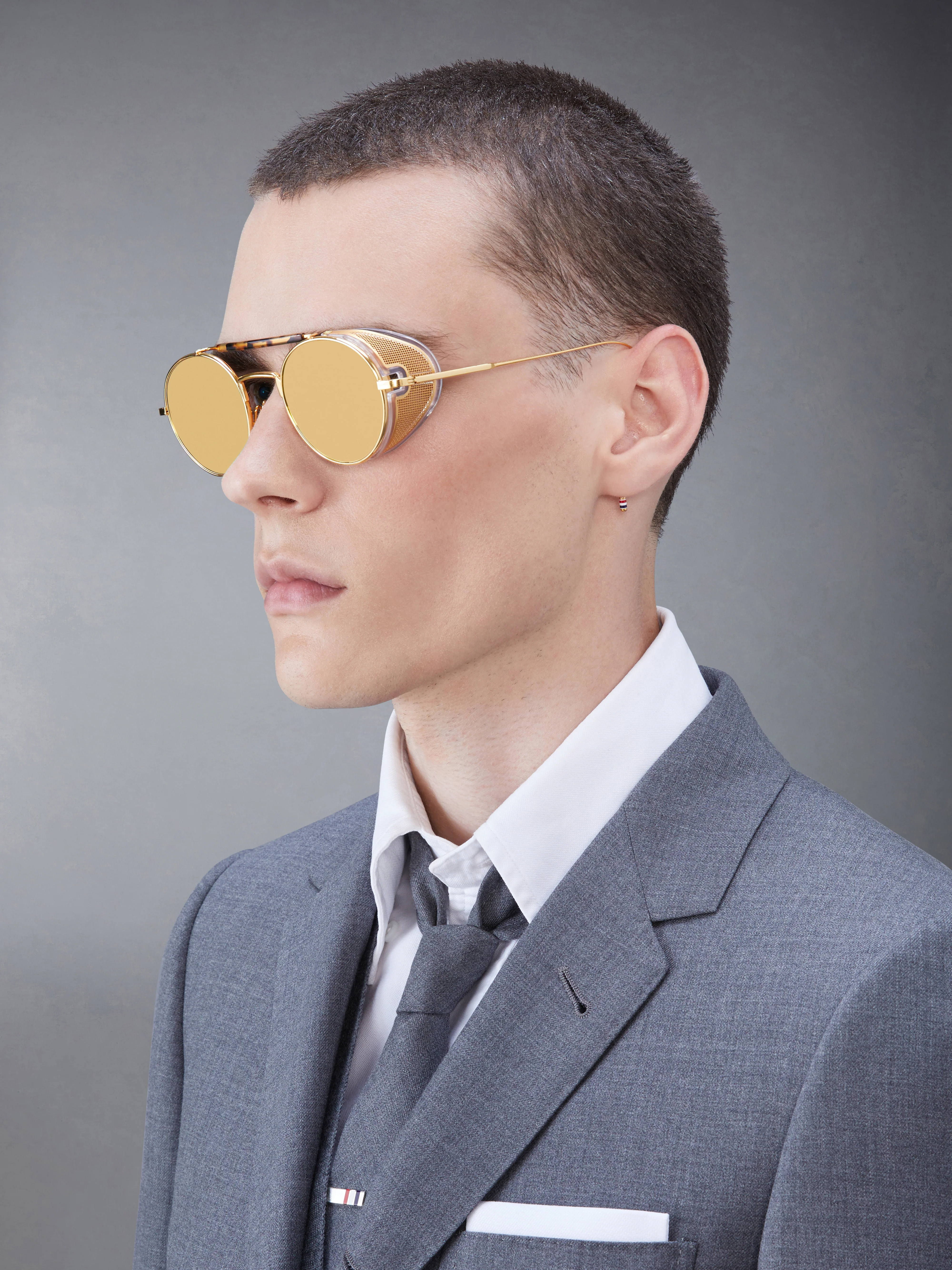 LIMITED EDITION ACETATE AND TITANIUM ROUND SUNGLASSES - Image 3