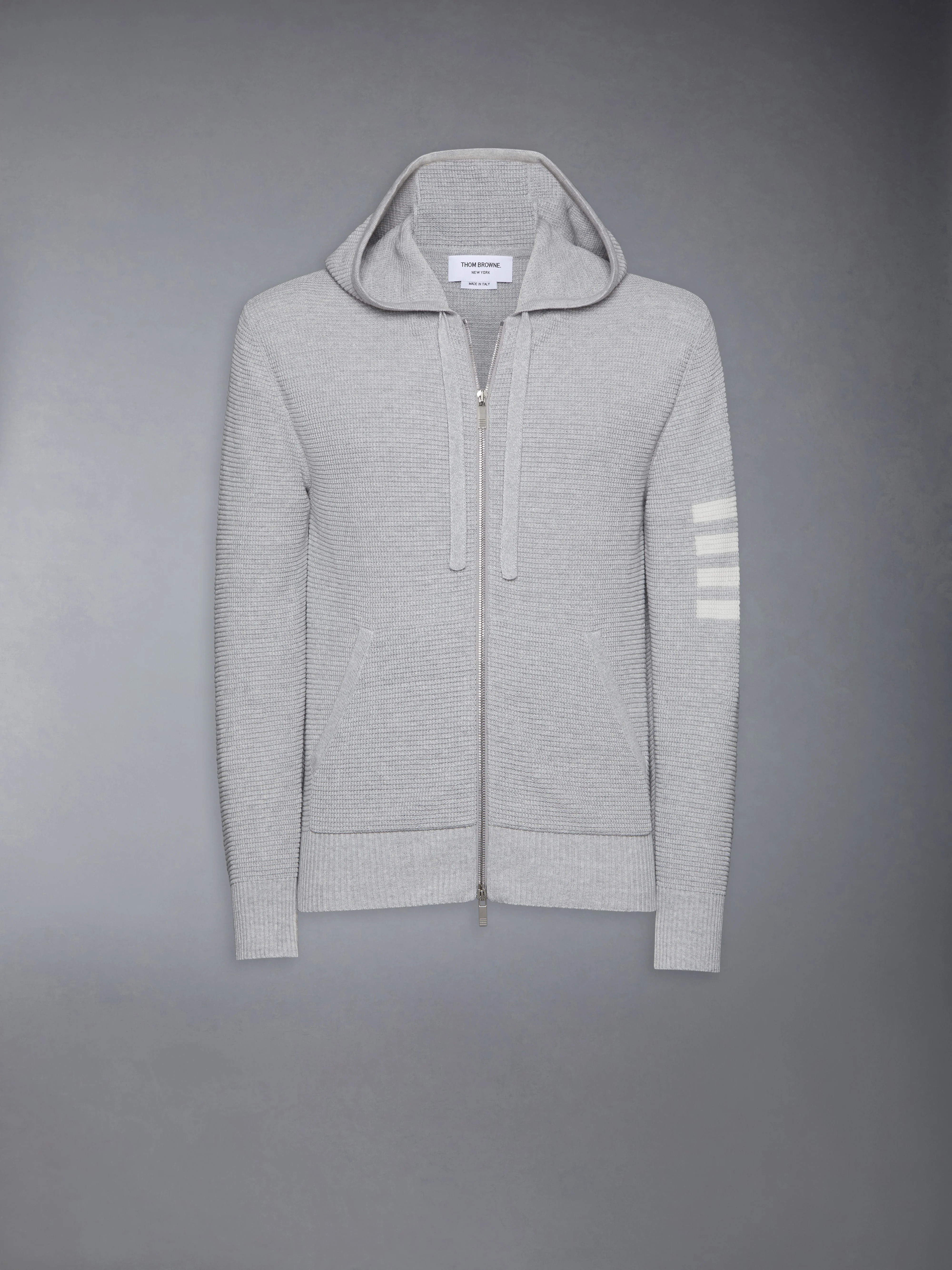 LINEN COTTON 4-BAR RELAXED FIT HOODIE - Image 6