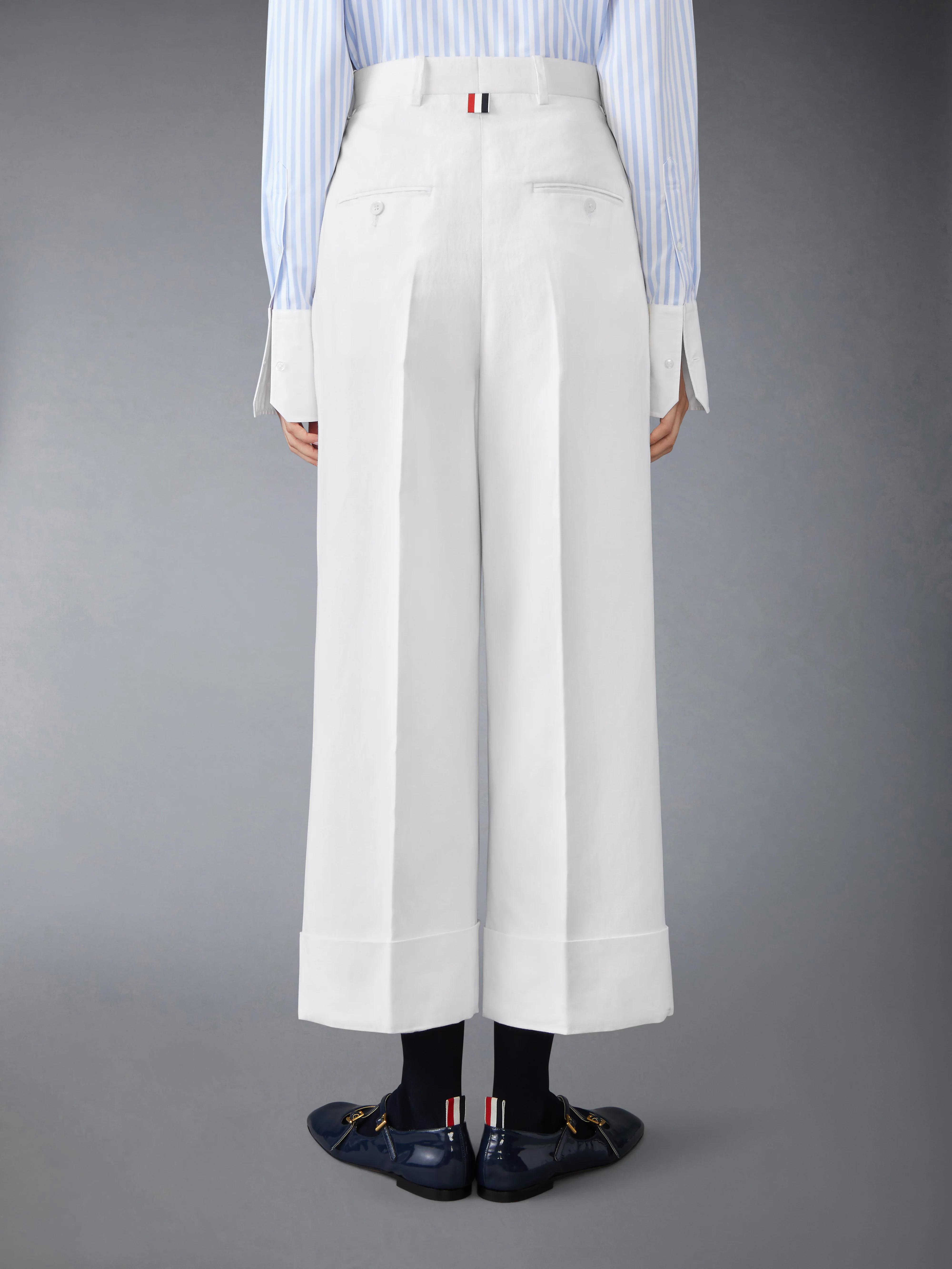 LINEN COTTON HIGH WAISTED TROUSER - Image 2