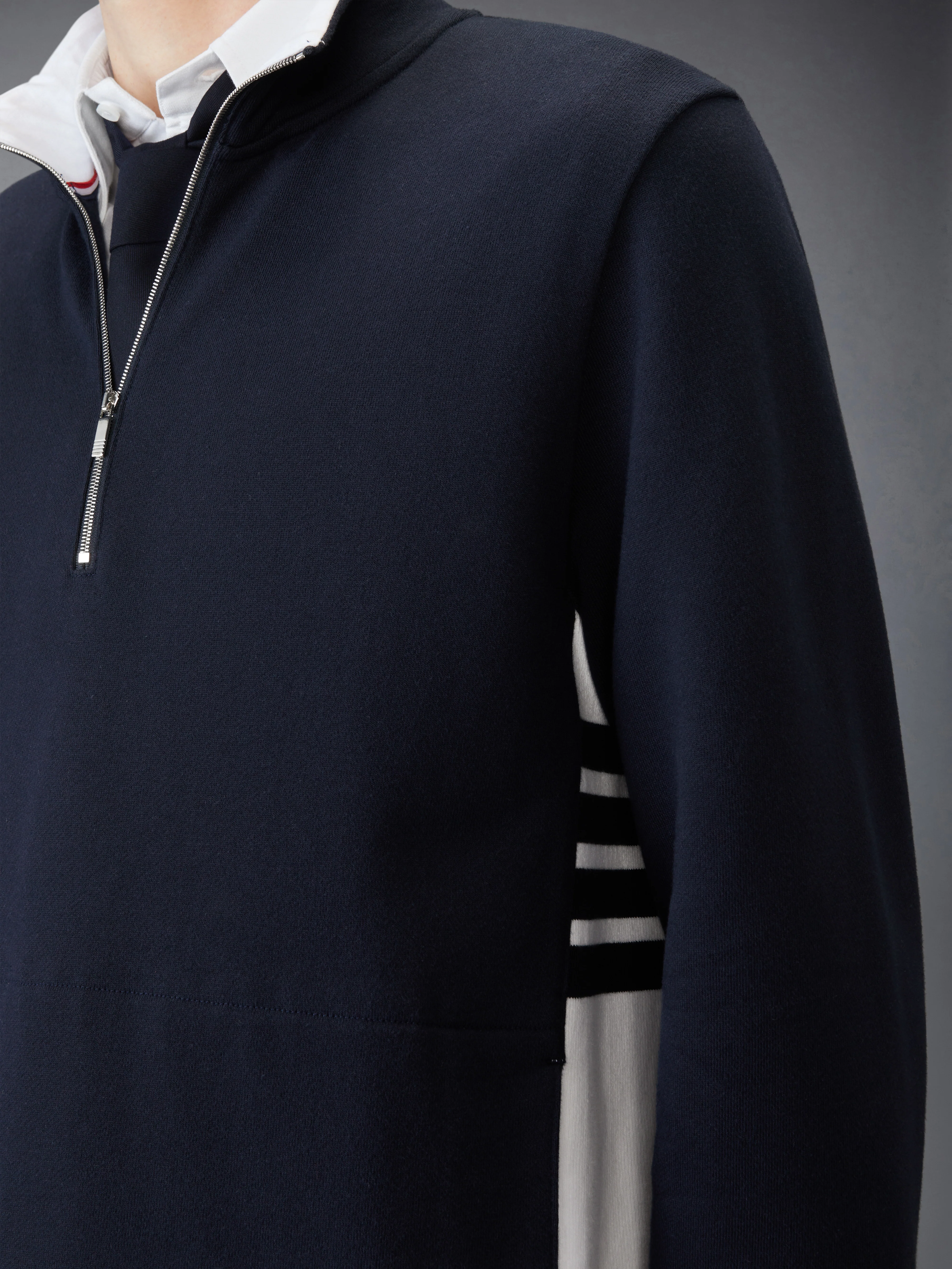 LOOPBACK JERSEY 4-BAR HALF ZIP PULLOVER - Image 5
