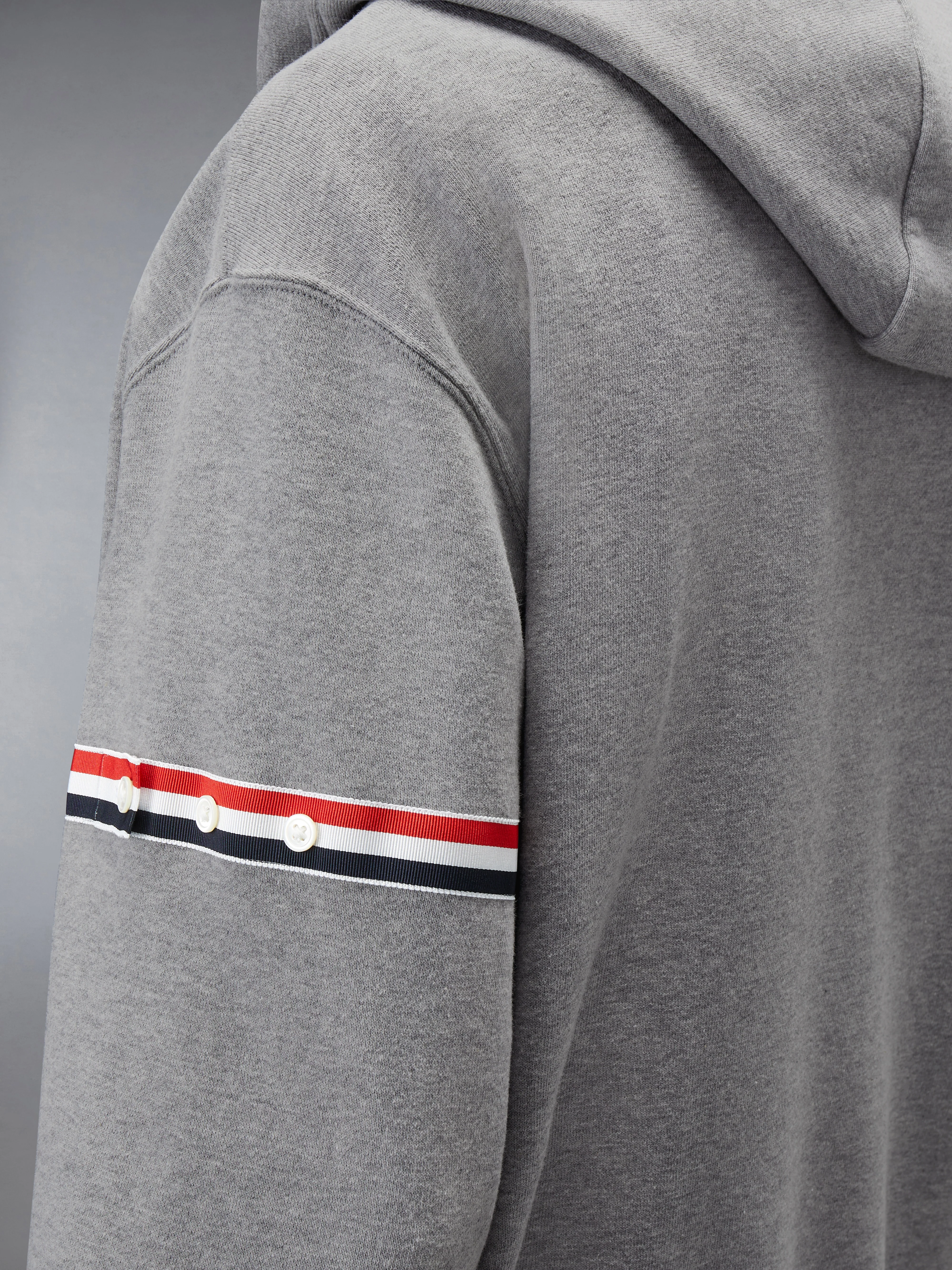 LOOPBACK JERSEY ARMBAND RELAXED ZIP UP HOODIE - Image 5