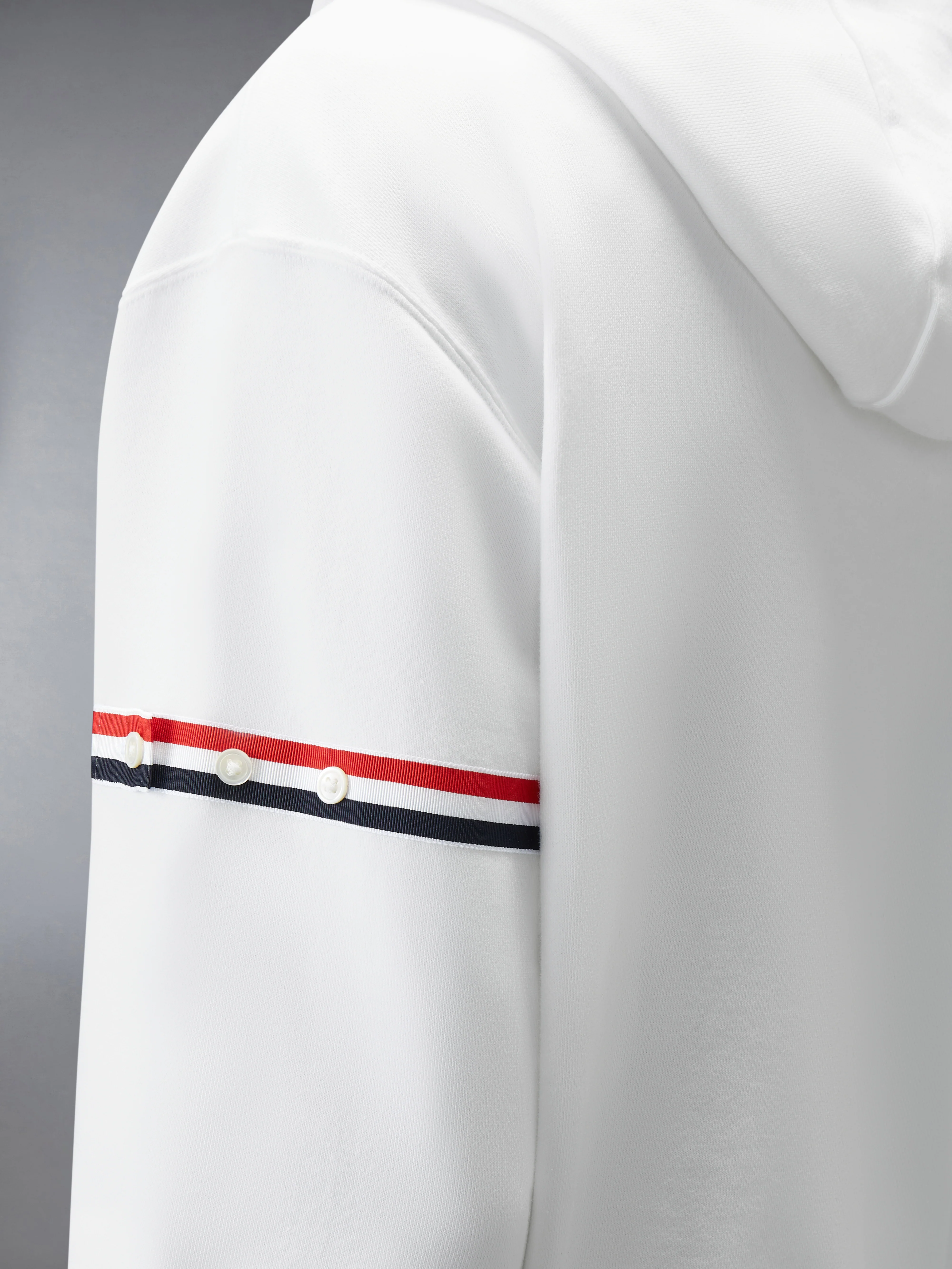 LOOPBACK JERSEY ARMBAND RELAXED ZIP UP HOODIE - Image 5