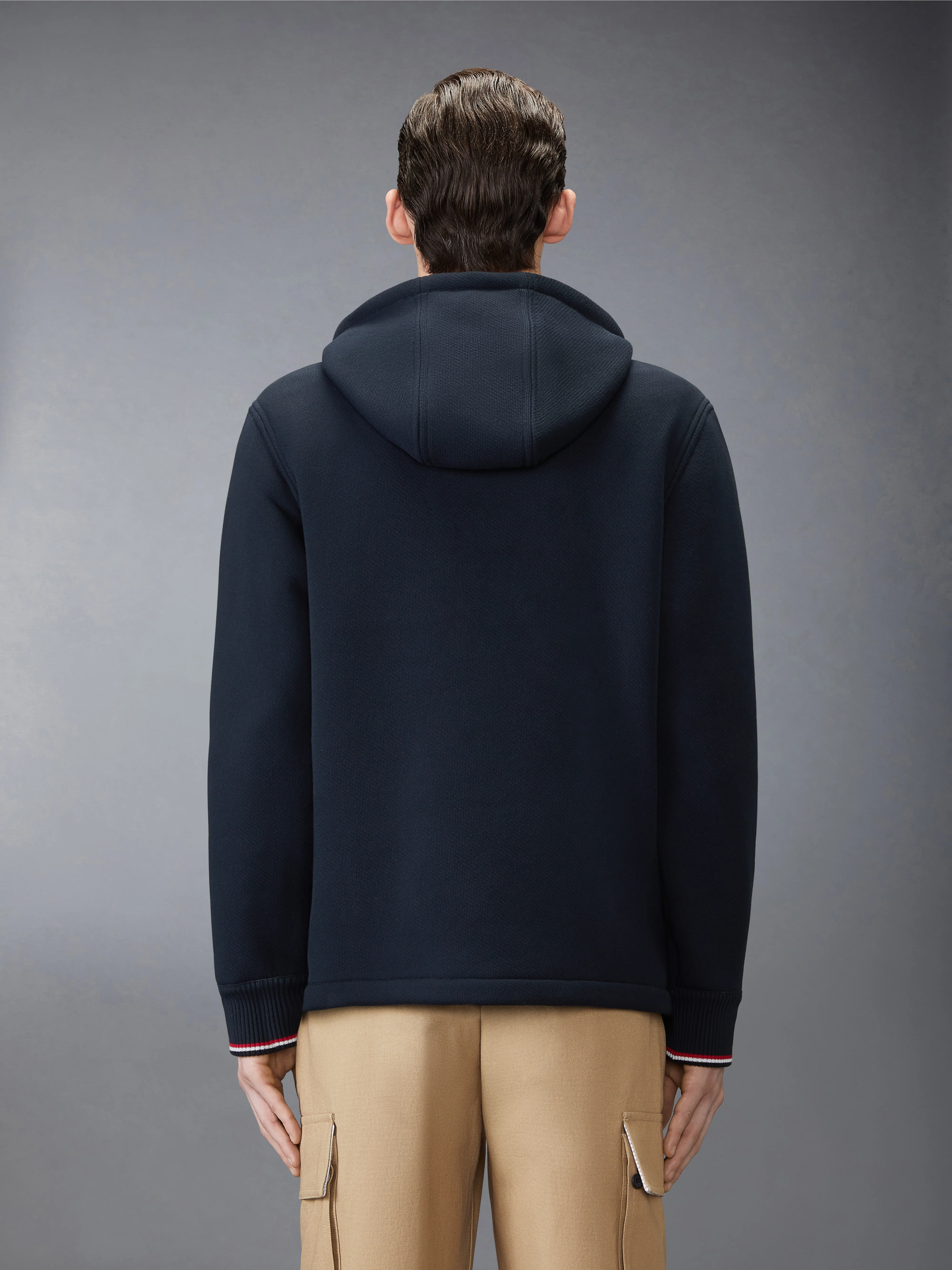 LOOPBACK OVERSIZED RWB STRIPE HOODIE - Image 2