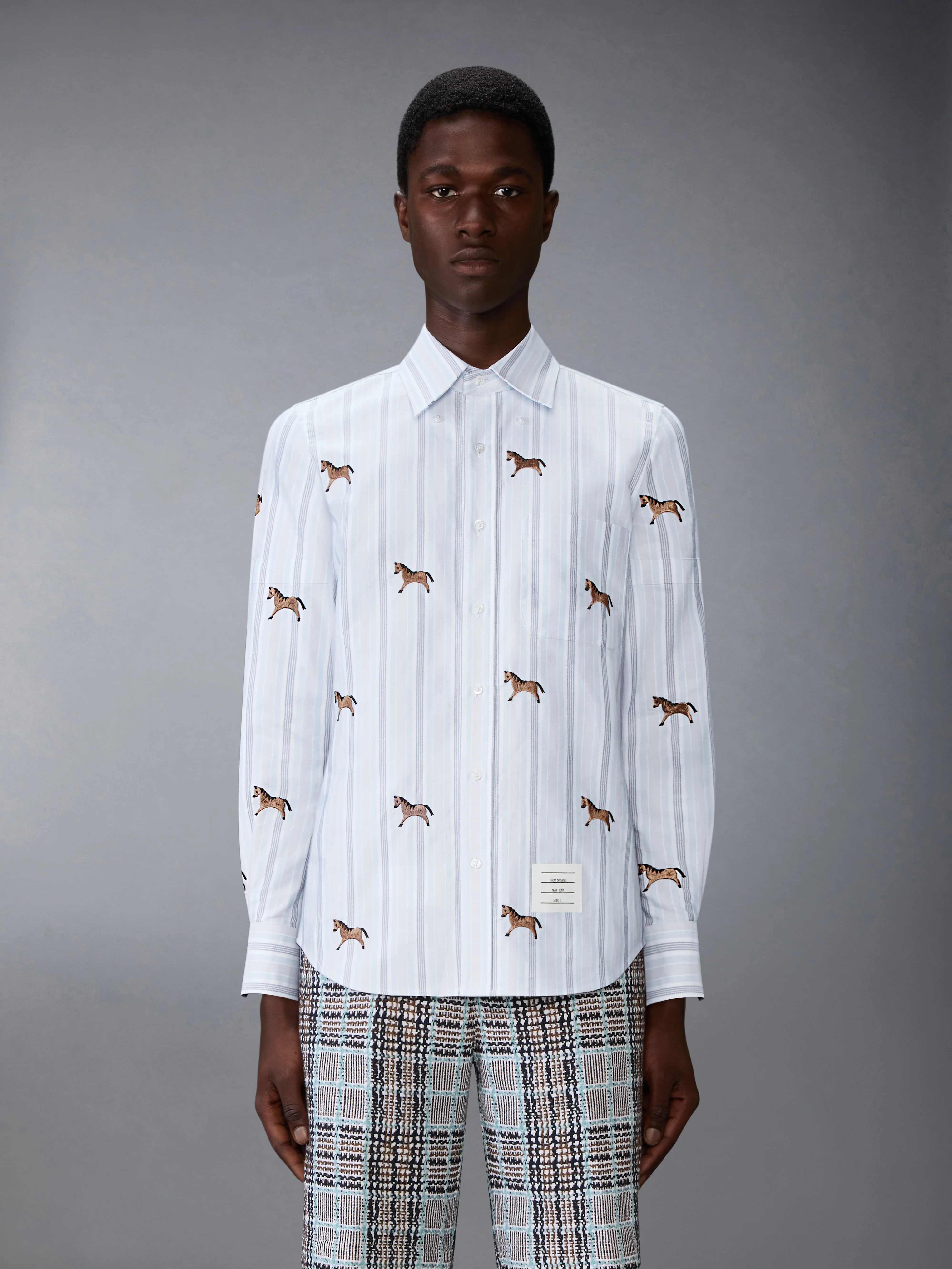 LUNAR NEW YEAR SATIN STITCH HORSE OXFORD SHIRT - Image 2