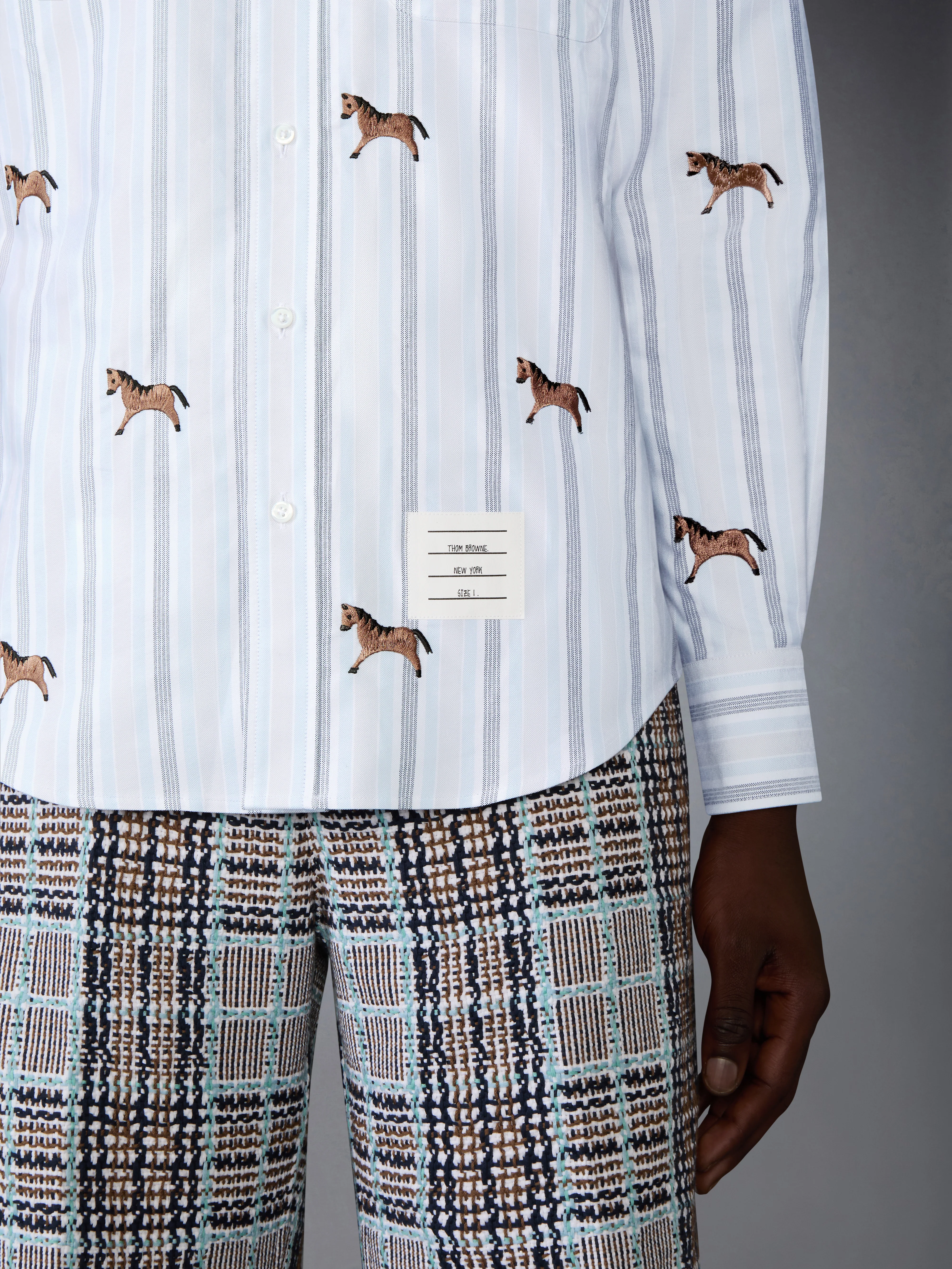 LUNAR NEW YEAR SATIN STITCH HORSE OXFORD SHIRT - Image 5