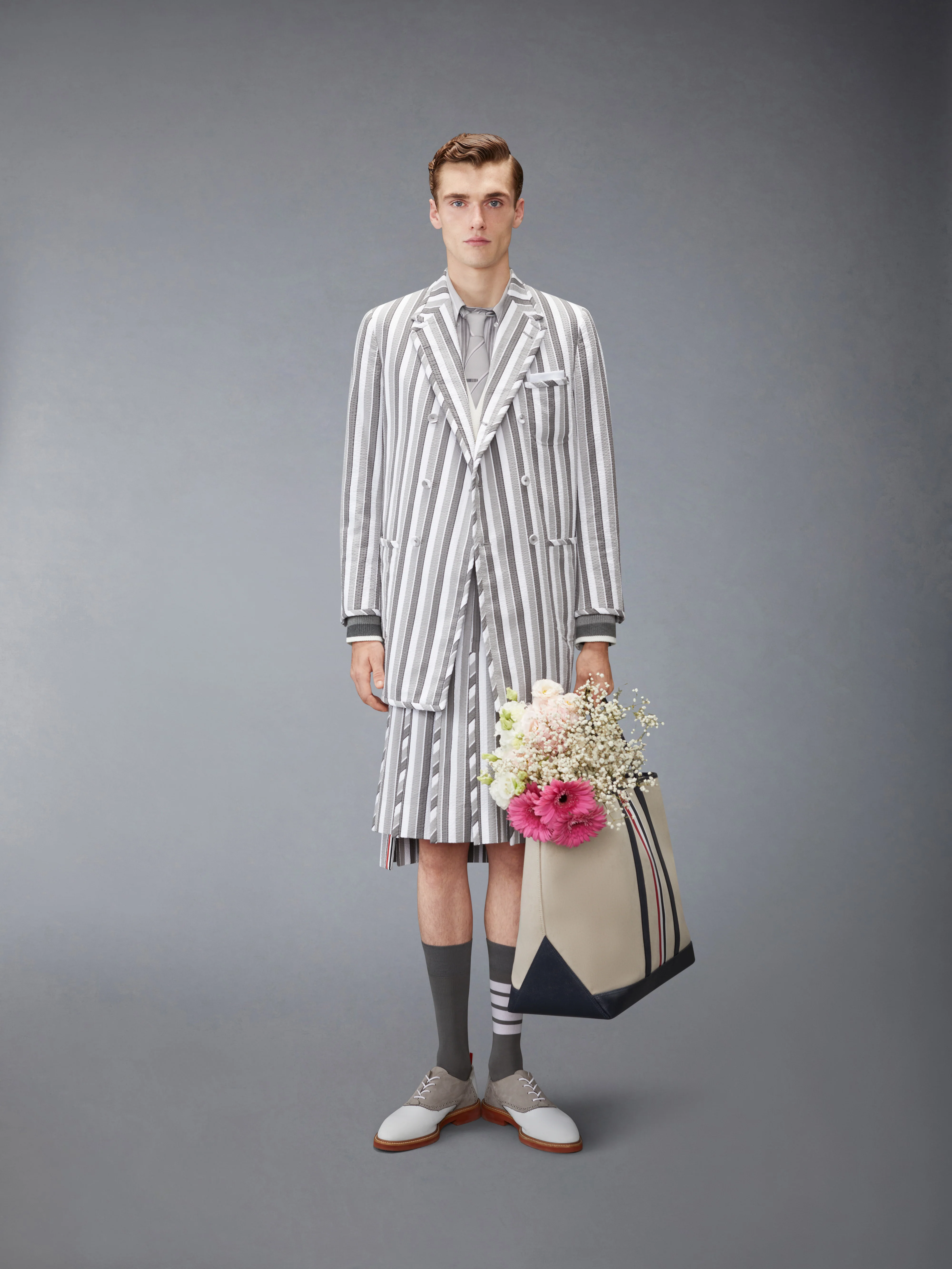 MADRAS COTTON REPP STRIPE ARMBAND SHIRT - Image 4