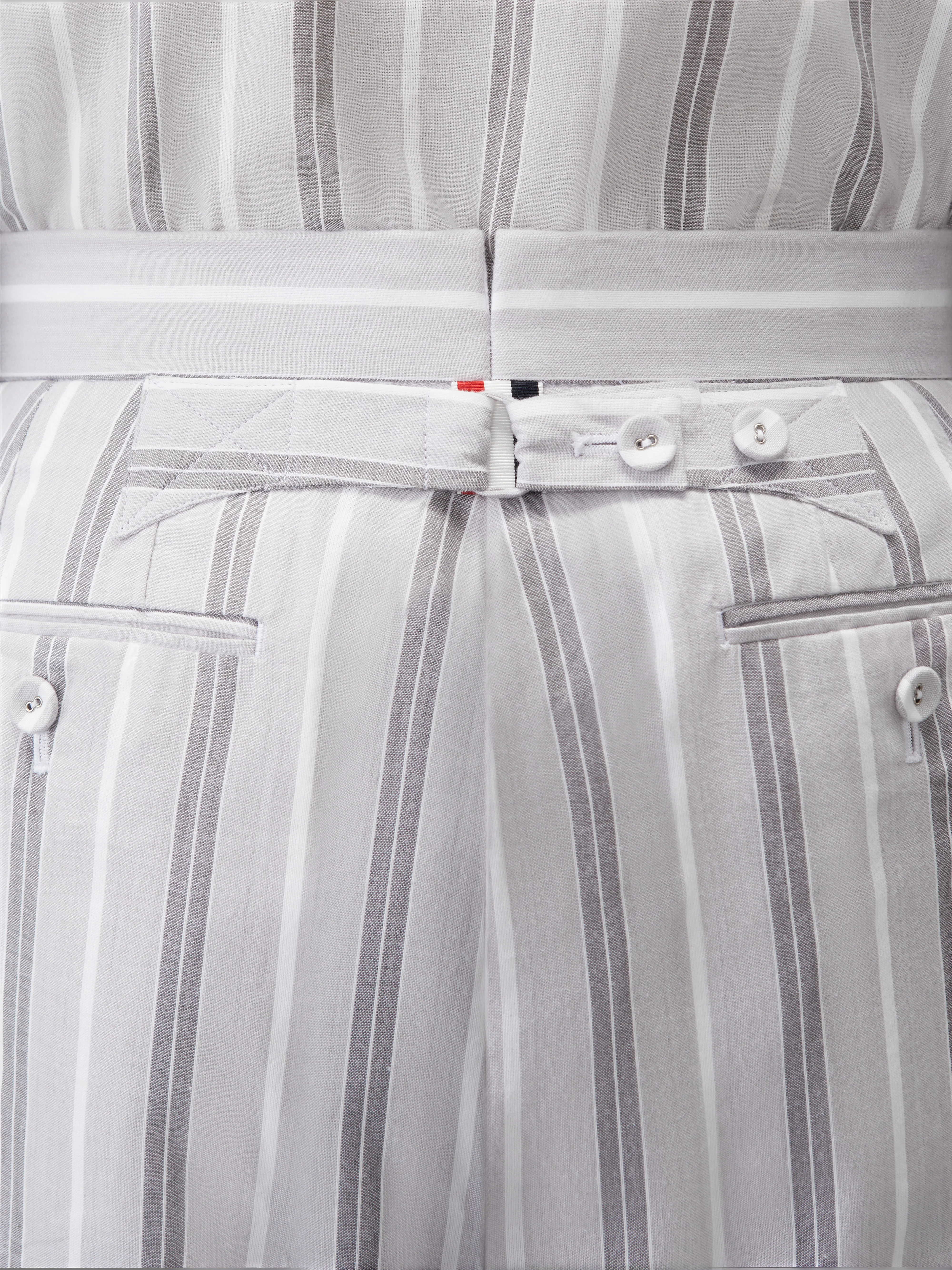 MADRAS COTTON REPP STRIPE BACKSTRAP SHORTS - Image 4