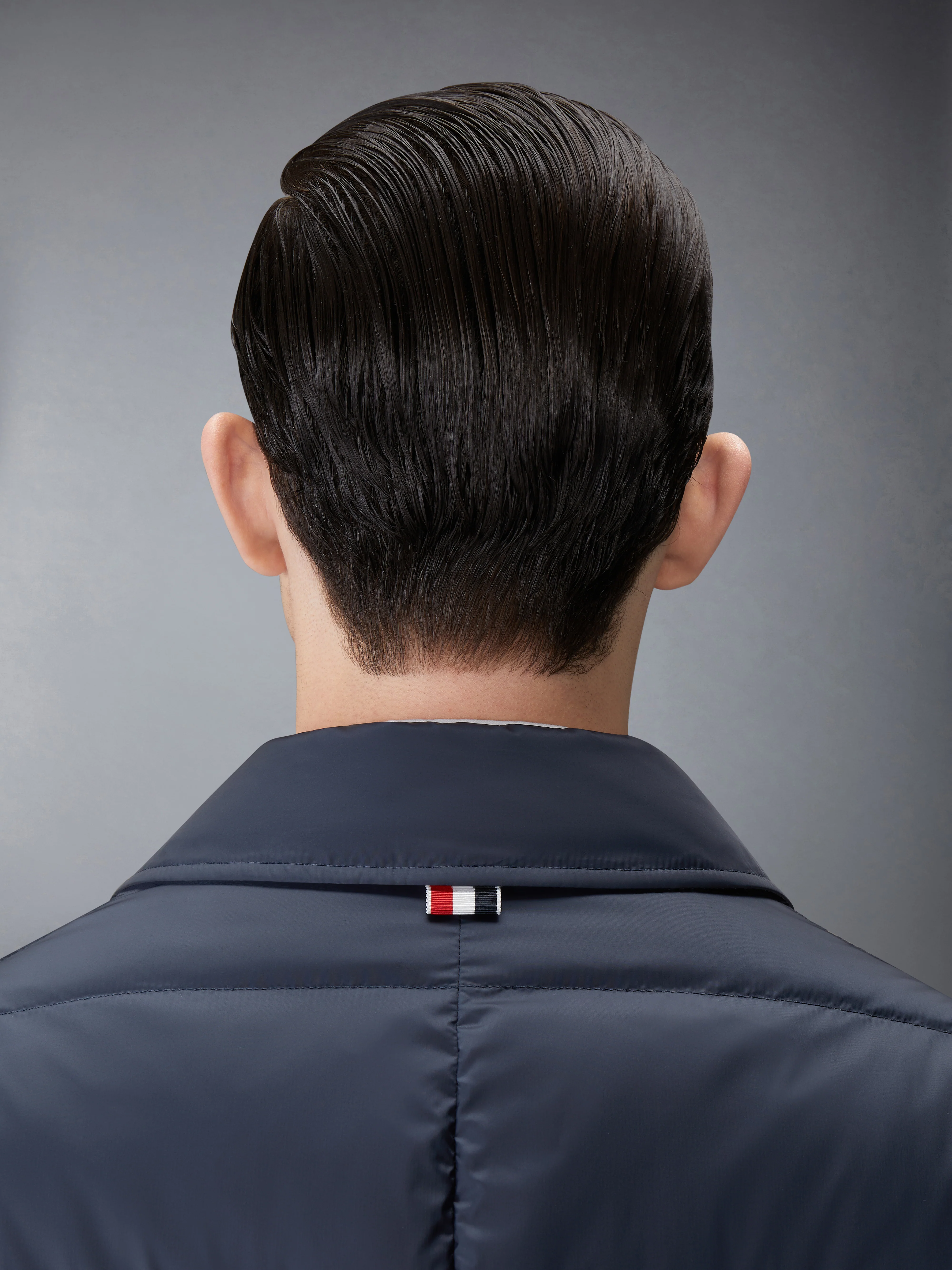 MATTE FINISH NYLON DOWN FILL 4-BAR BAL COLLAR OVERCOAT - Image 7