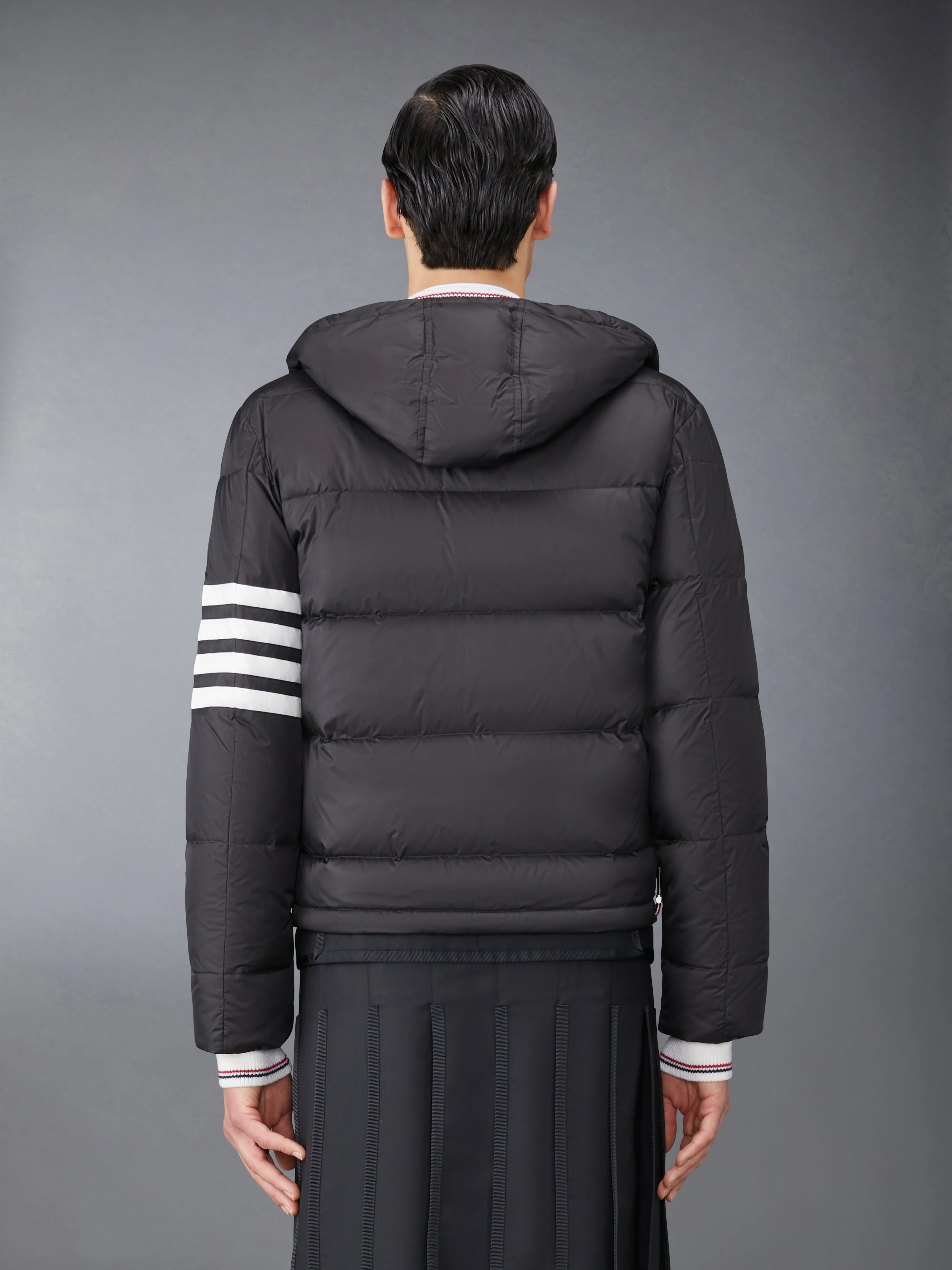 MATTE NYLON  4-BAR DOWN FILLED BOMBER - Image 2