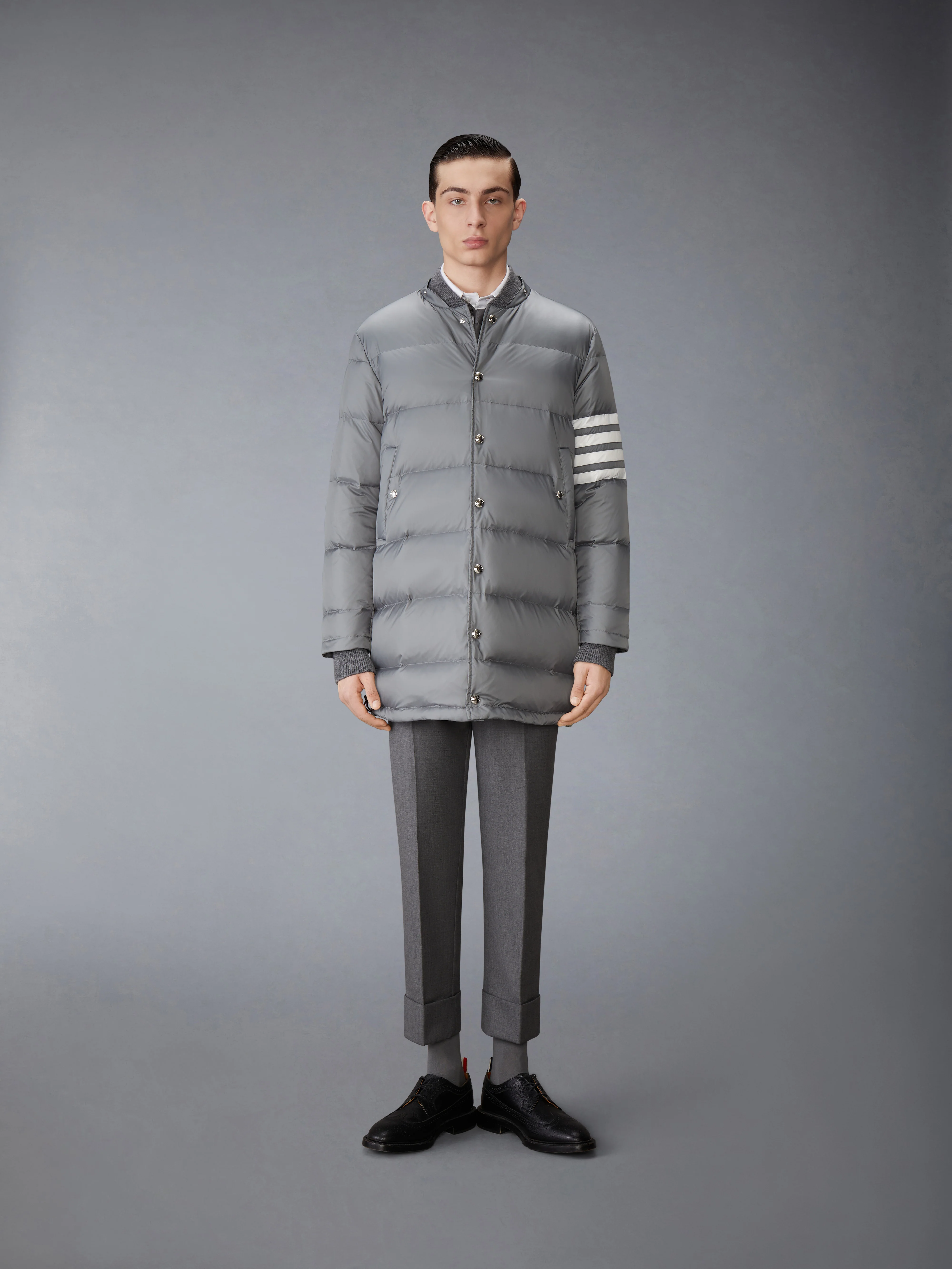 MATTE NYLON 4-BAR DOWN FILLED COAT - Image 2