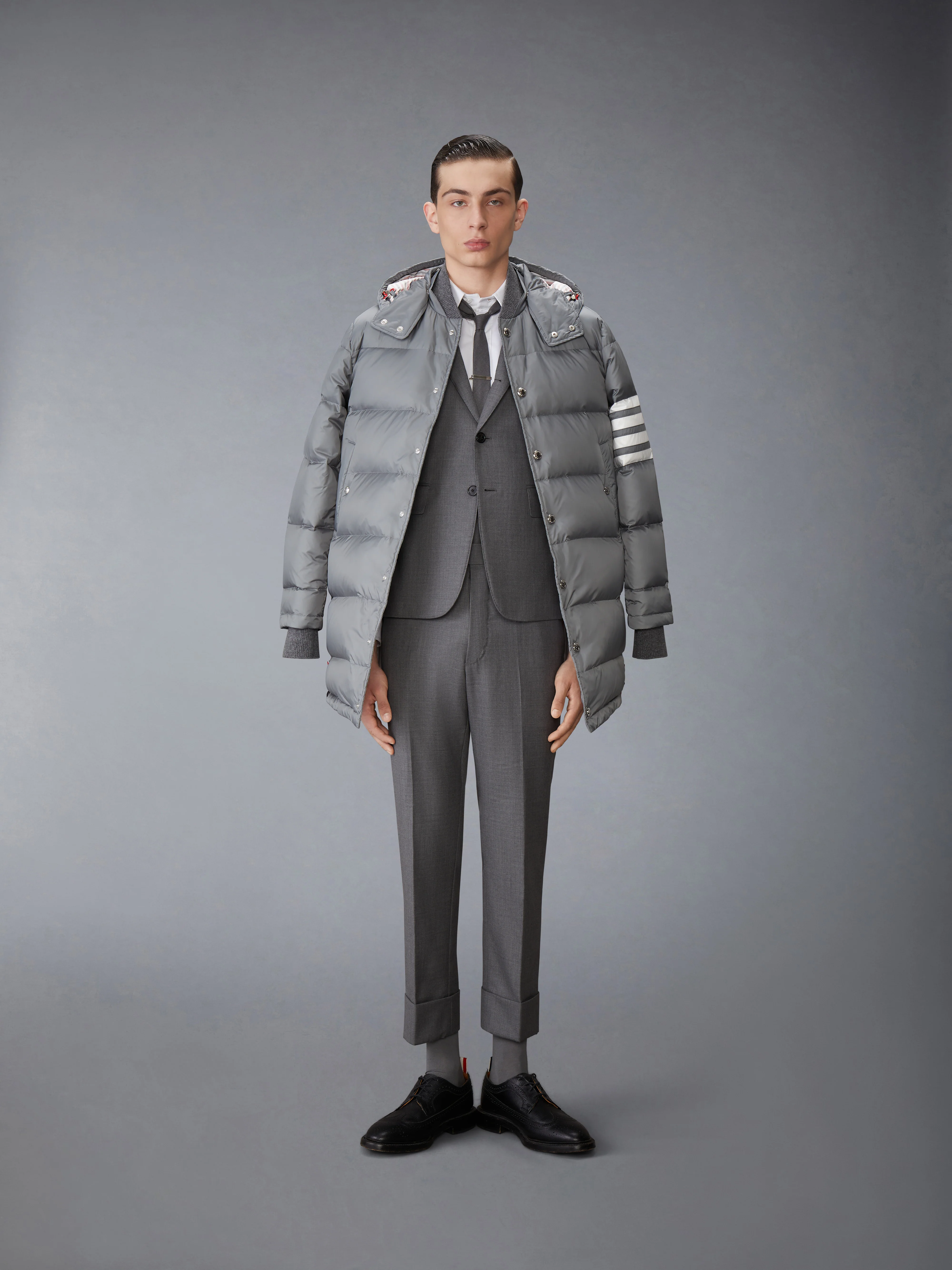 MATTE NYLON 4-BAR DOWN FILLED COAT - Image 5