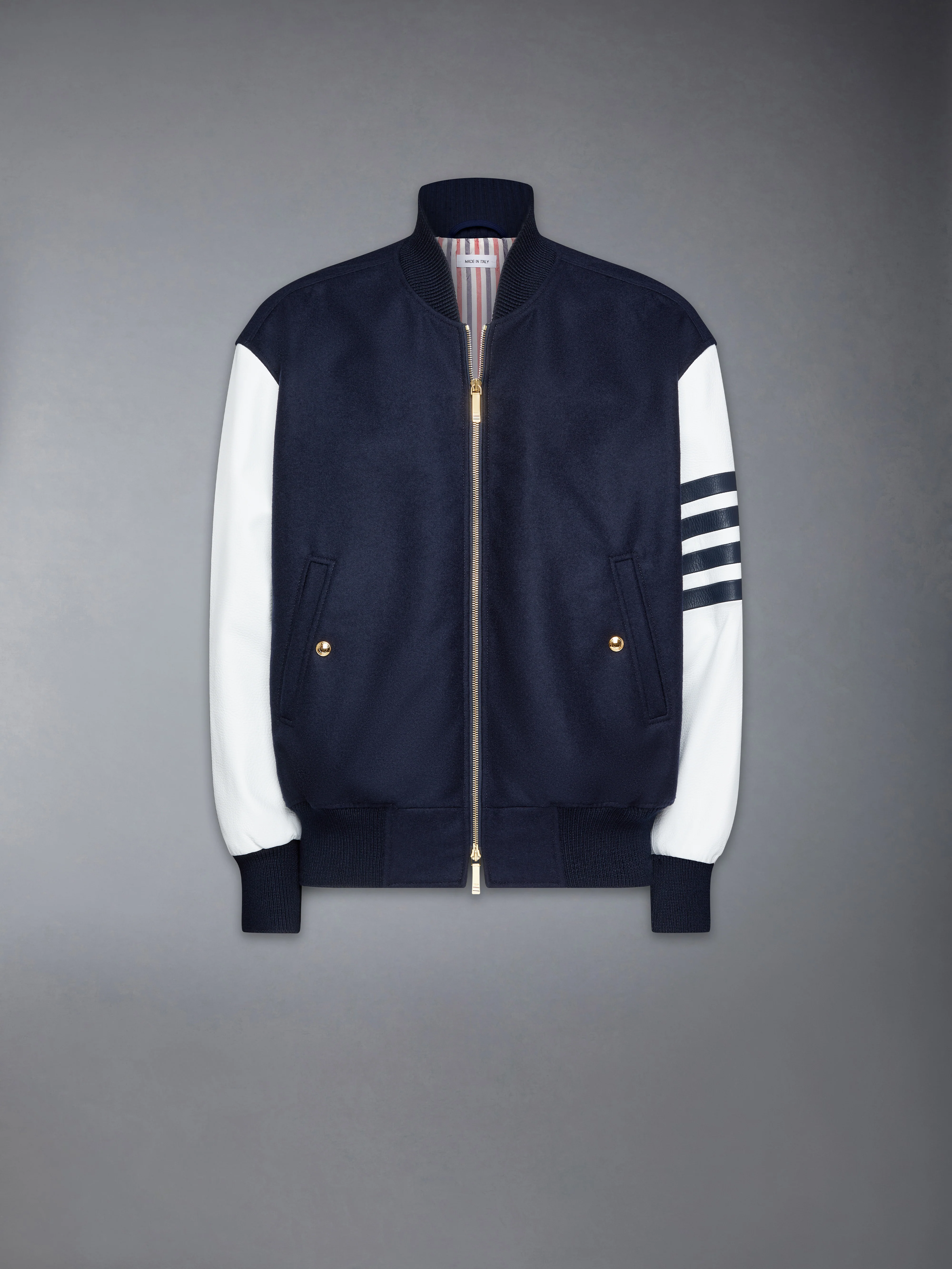 MELTON WOOL 4-BAR OVERSIZED BLOUSON JACKET - Image 7