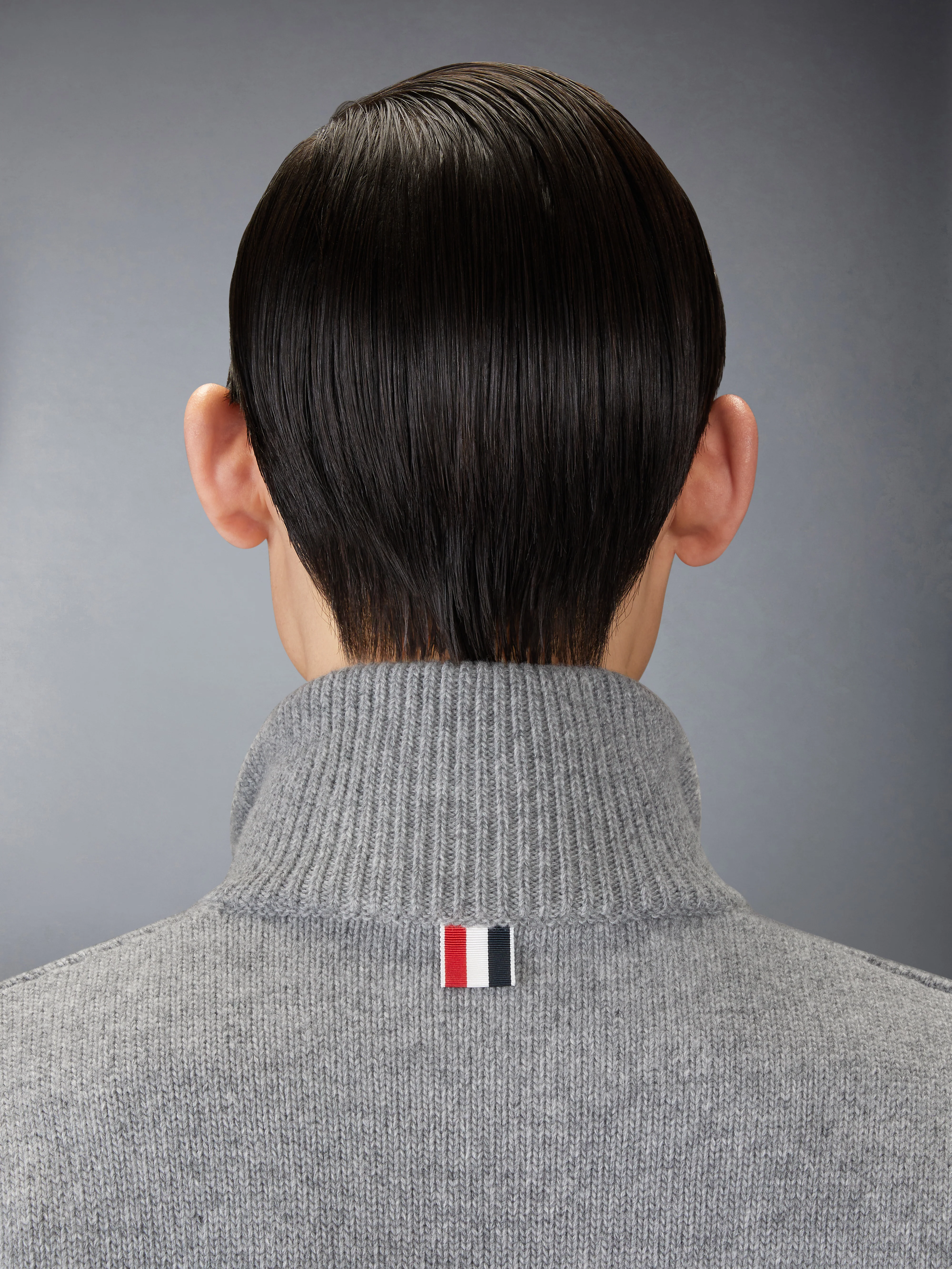MERINO WOOL 4-BAR FUNNEL NECK PULLOVER - Image 5