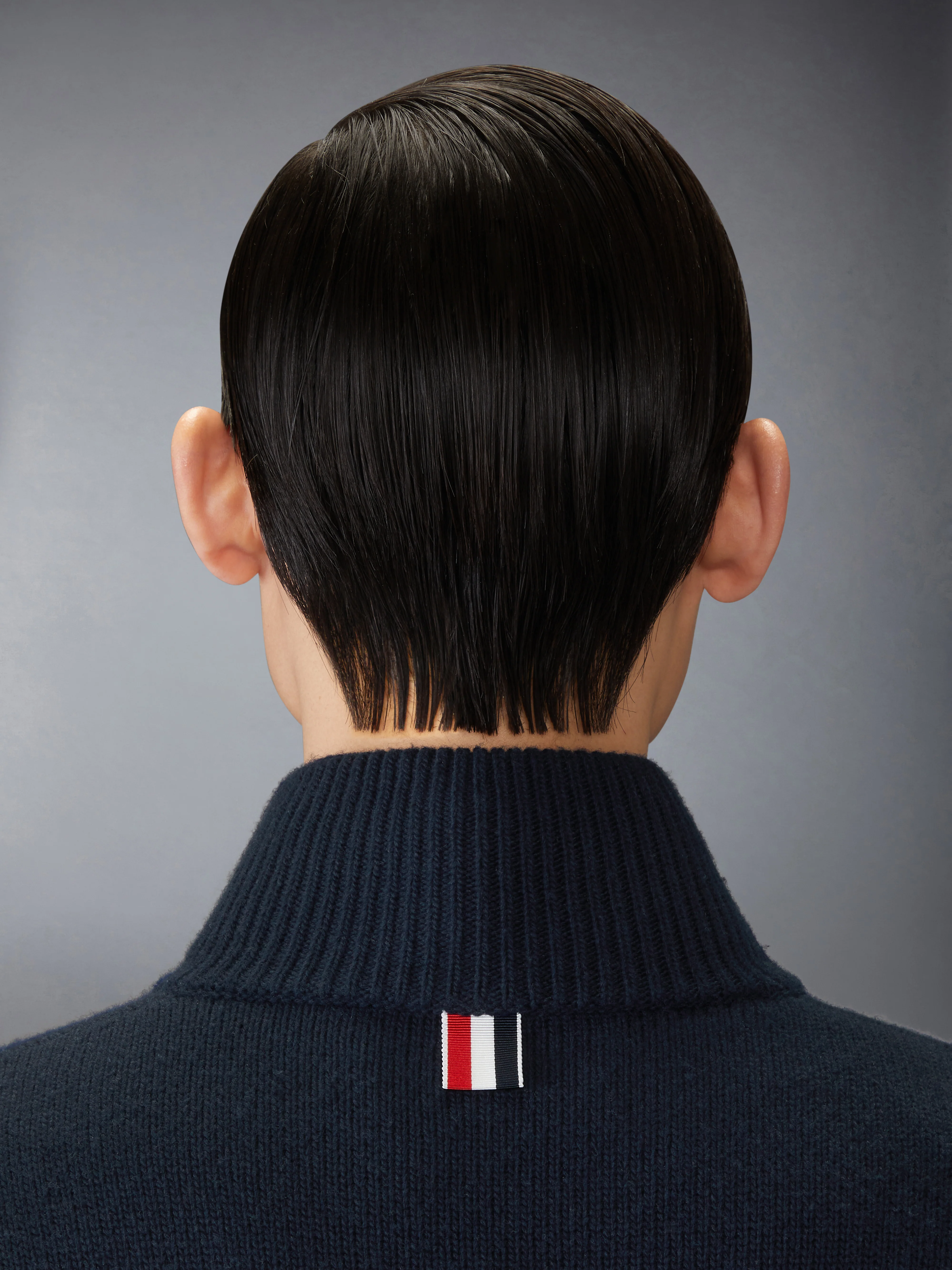 MERINO WOOL 4-BAR FUNNEL NECK PULLOVER - Image 5