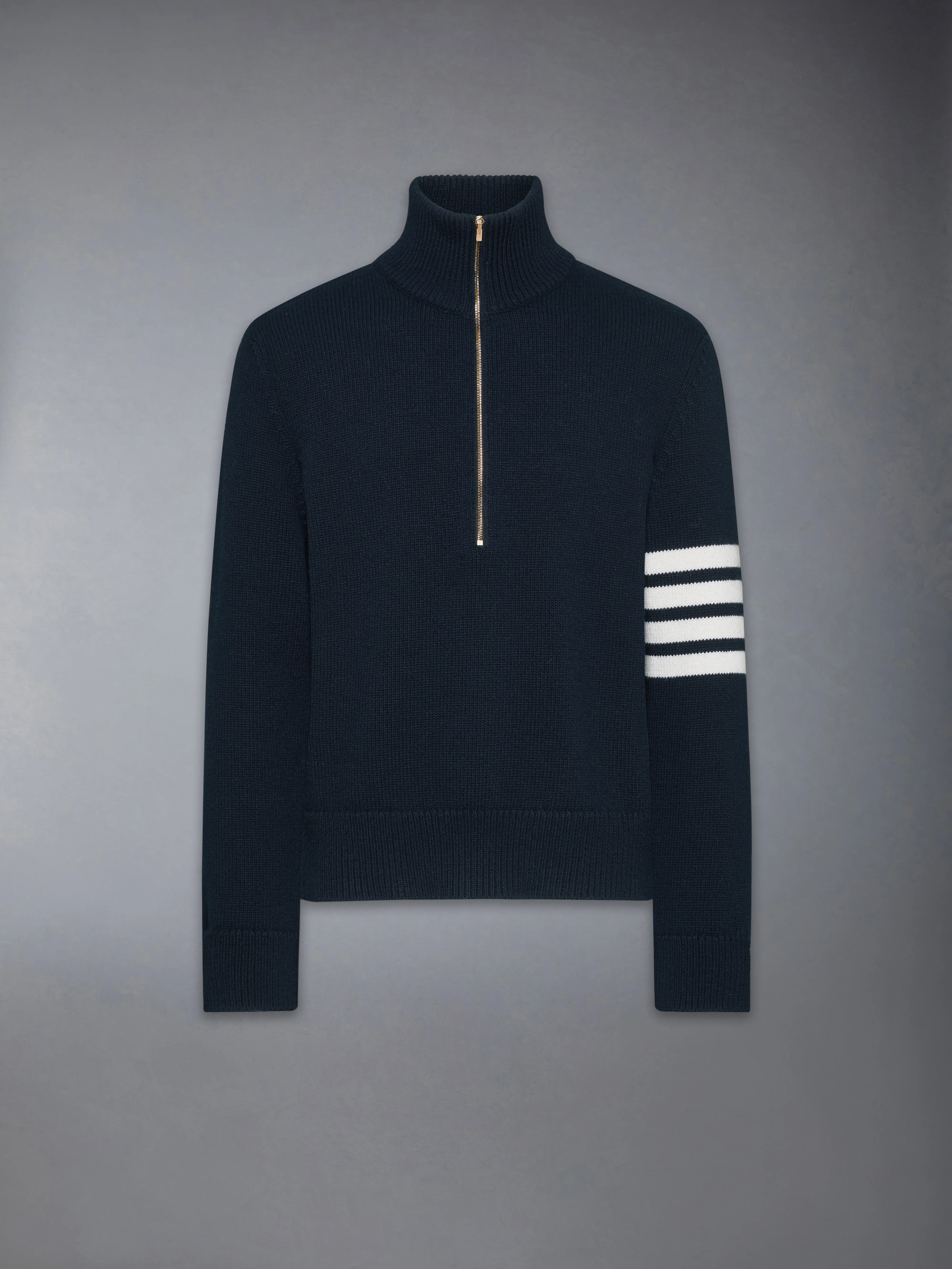 MERINO WOOL 4-BAR FUNNEL NECK PULLOVER - Image 7