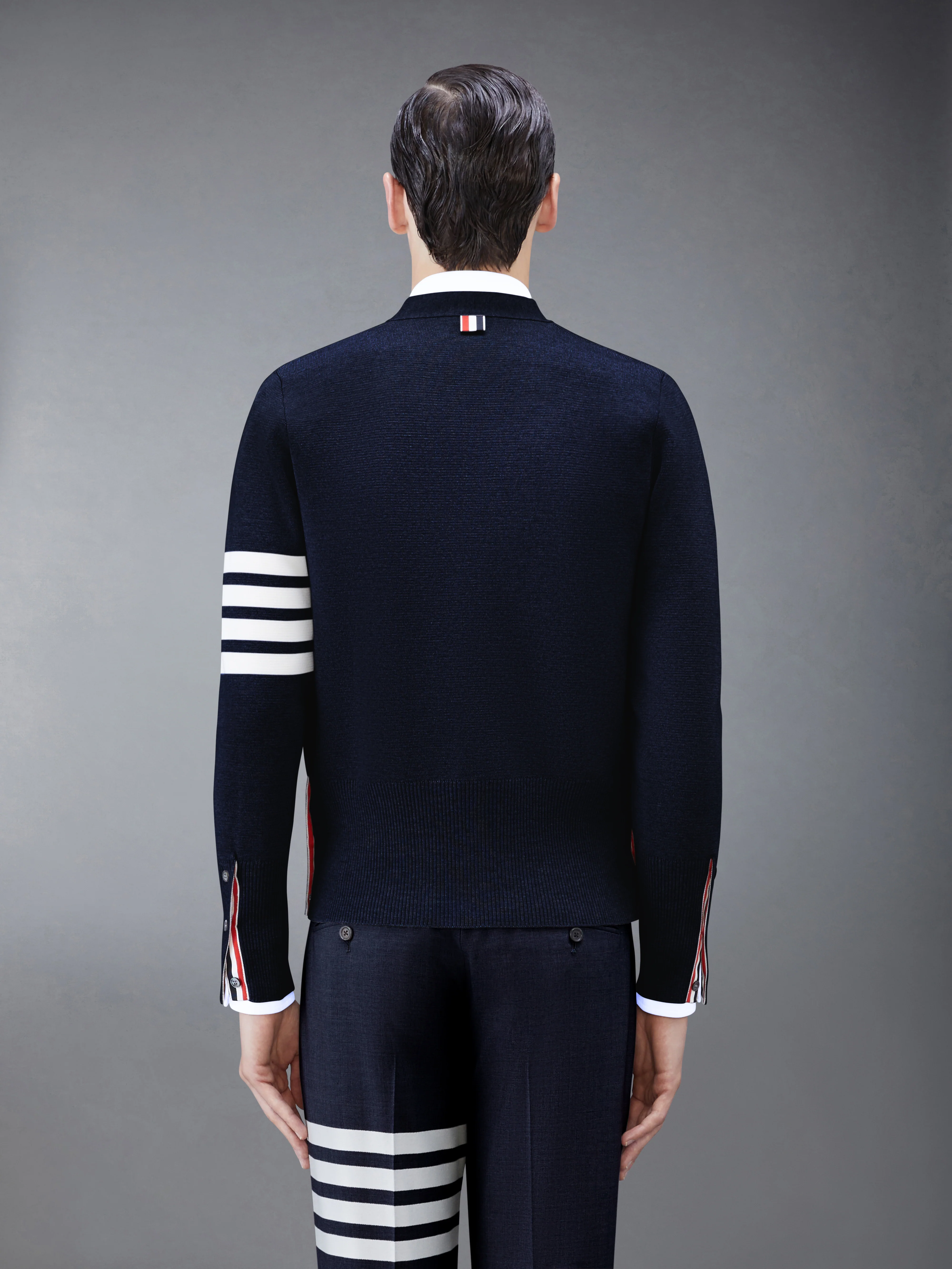MERINO WOOL 4-BAR MILANO STITCH CARDIGAN - Image 2