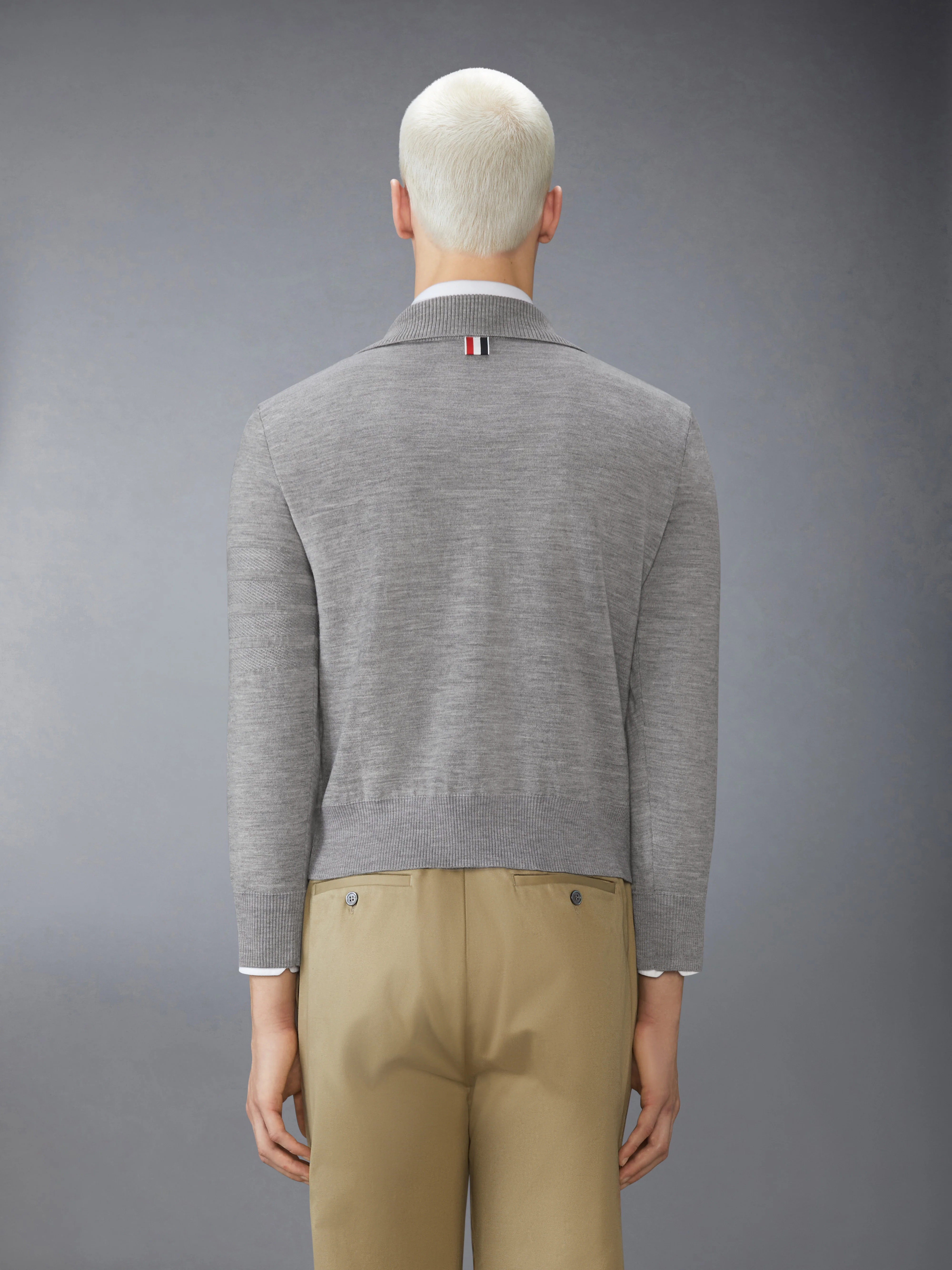 MERINO WOOL DOUBLE FACE 4-BAR HALF ZIP PULLOVER - Image 2