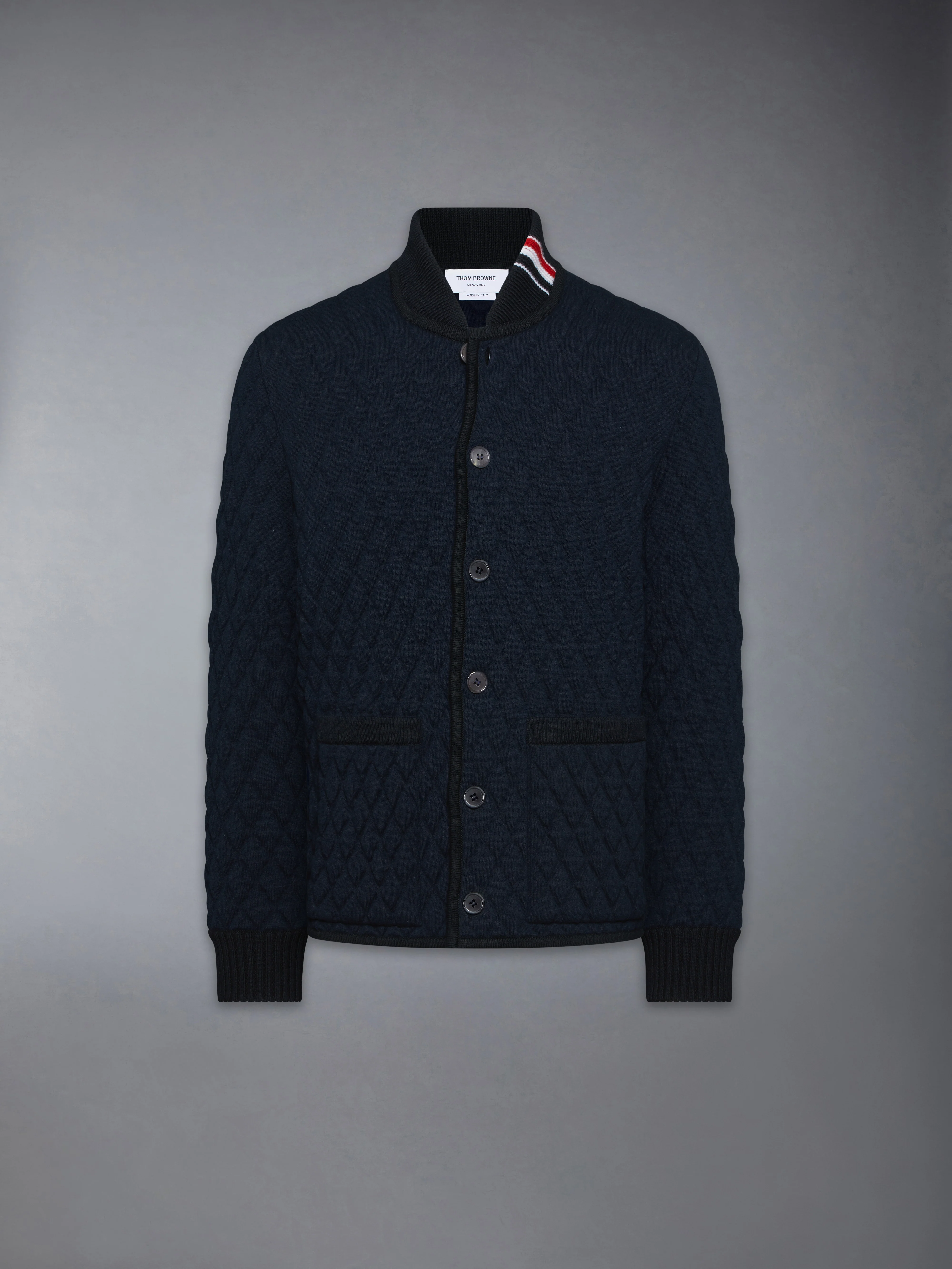 MERINO WOOL INTARSIA JACQUARD WORK JACKET - Image 6