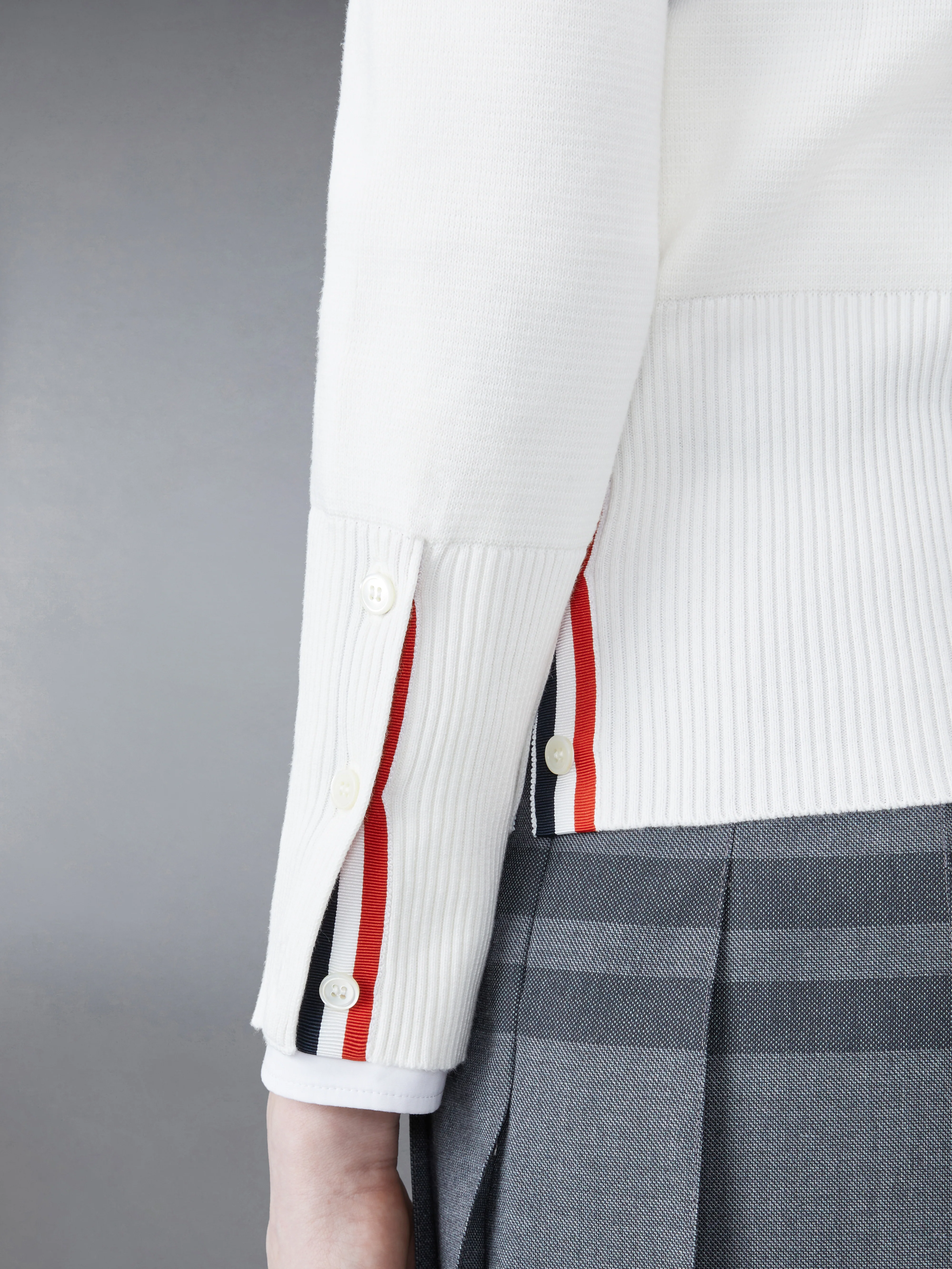 MILANO STITCH COTTON CREPE 4-BAR PULLOVER - Image 4
