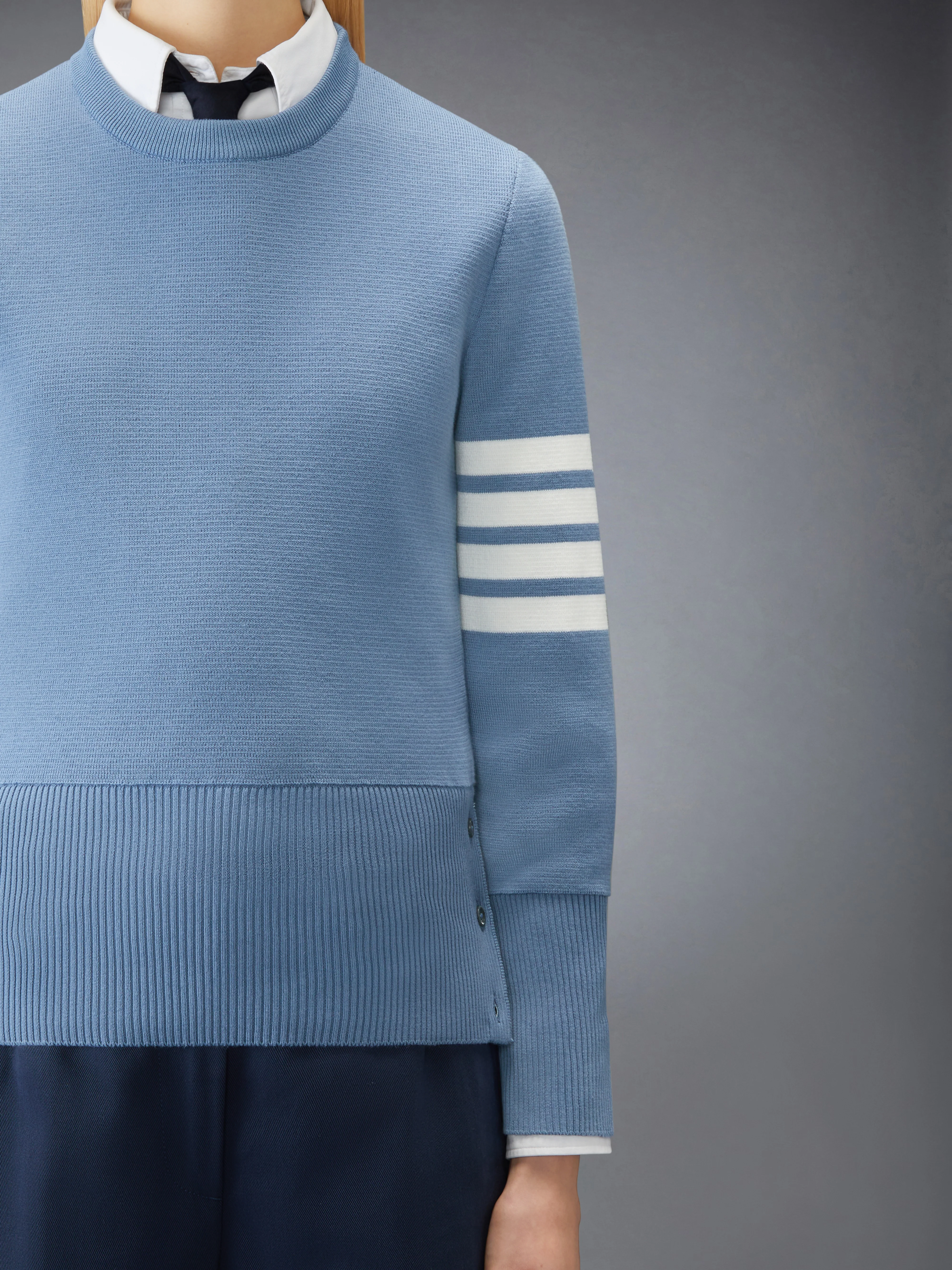MILANO STITCH COTTON CREPE 4-BAR PULLOVER - Image 5