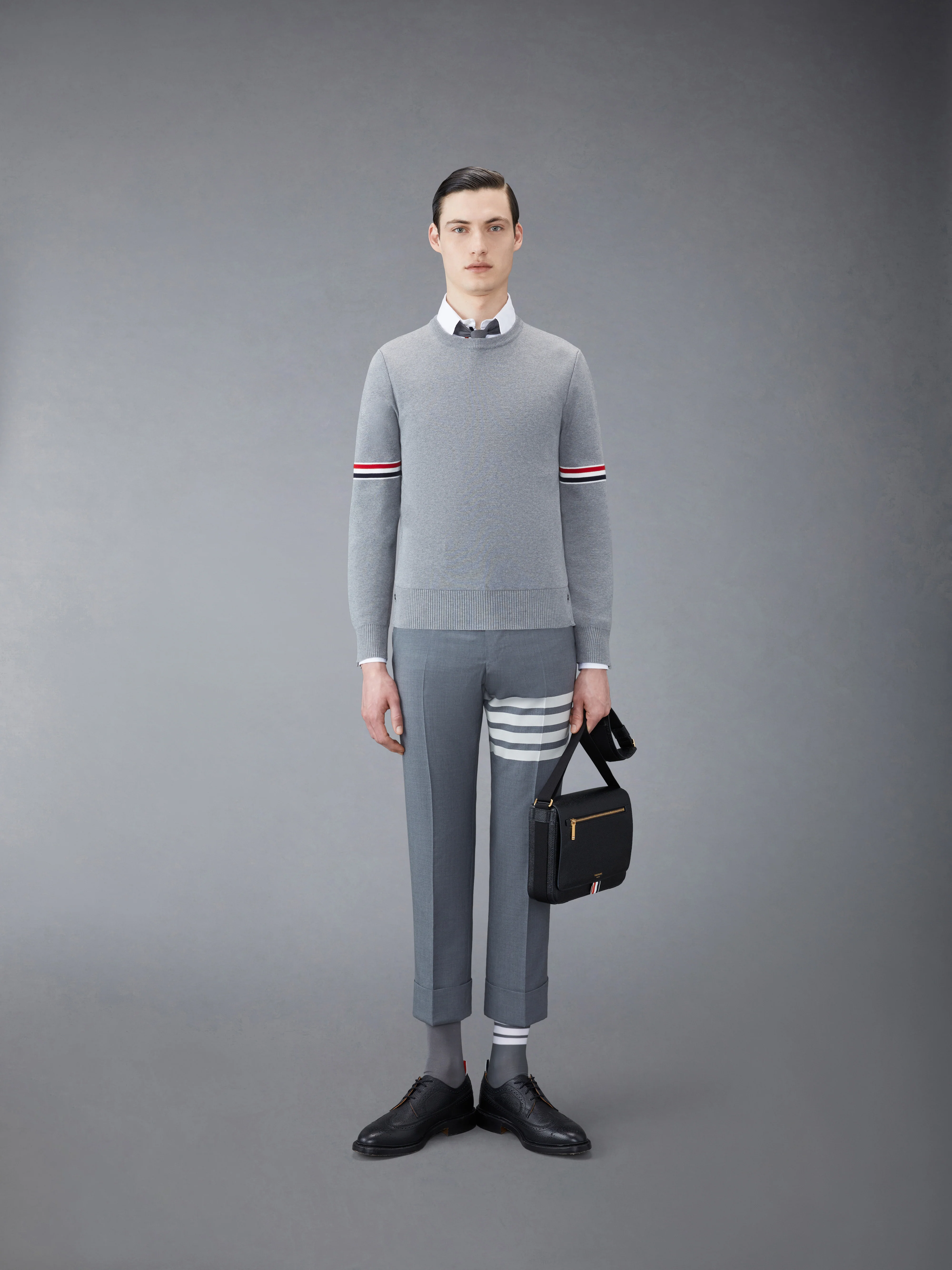 MILANO STITCH RWB ARM STRIPE PULLOVER - Image 3
